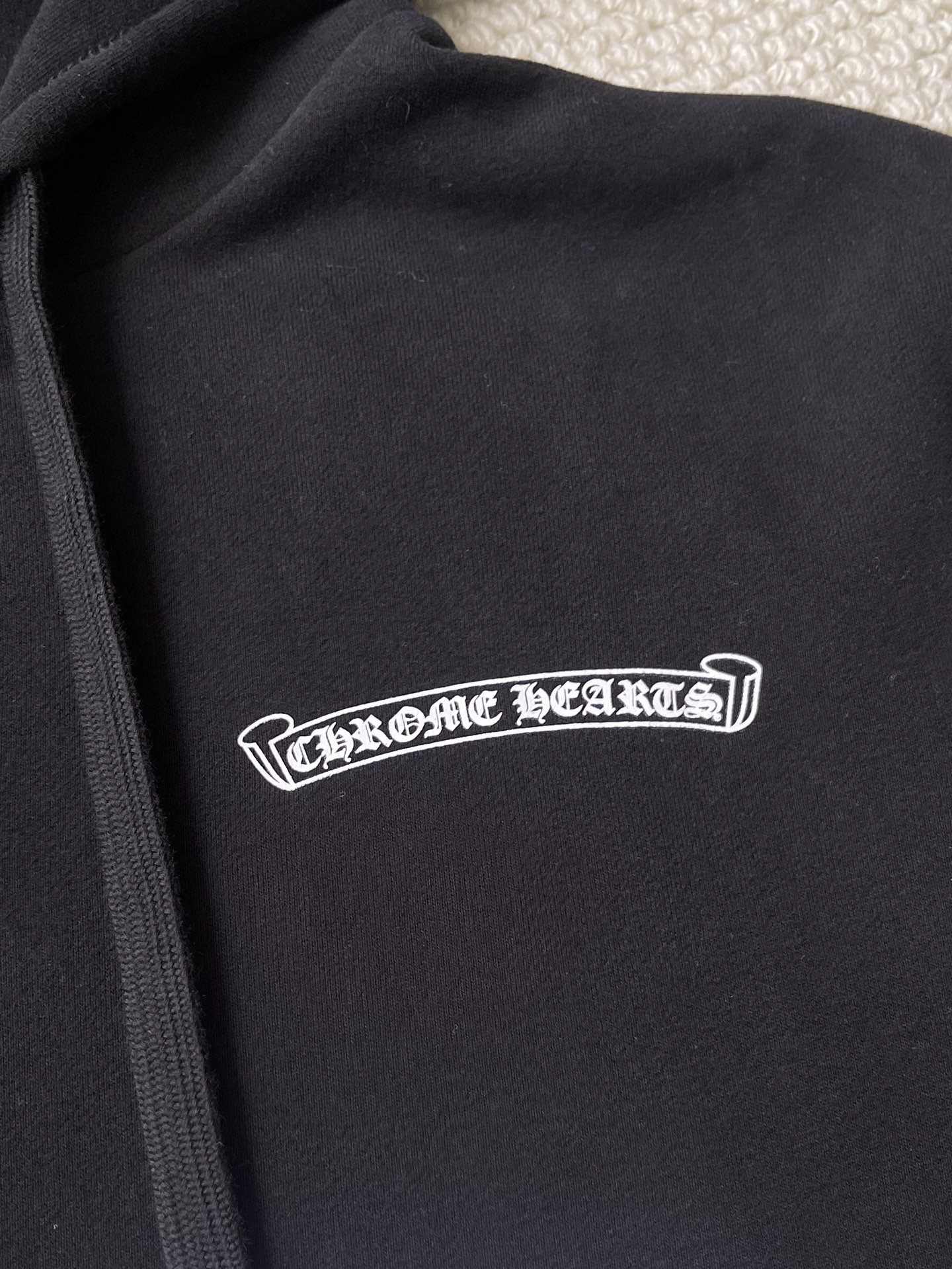 Floral-Sleeve Logo Zip-Up Hoodie — product photograph