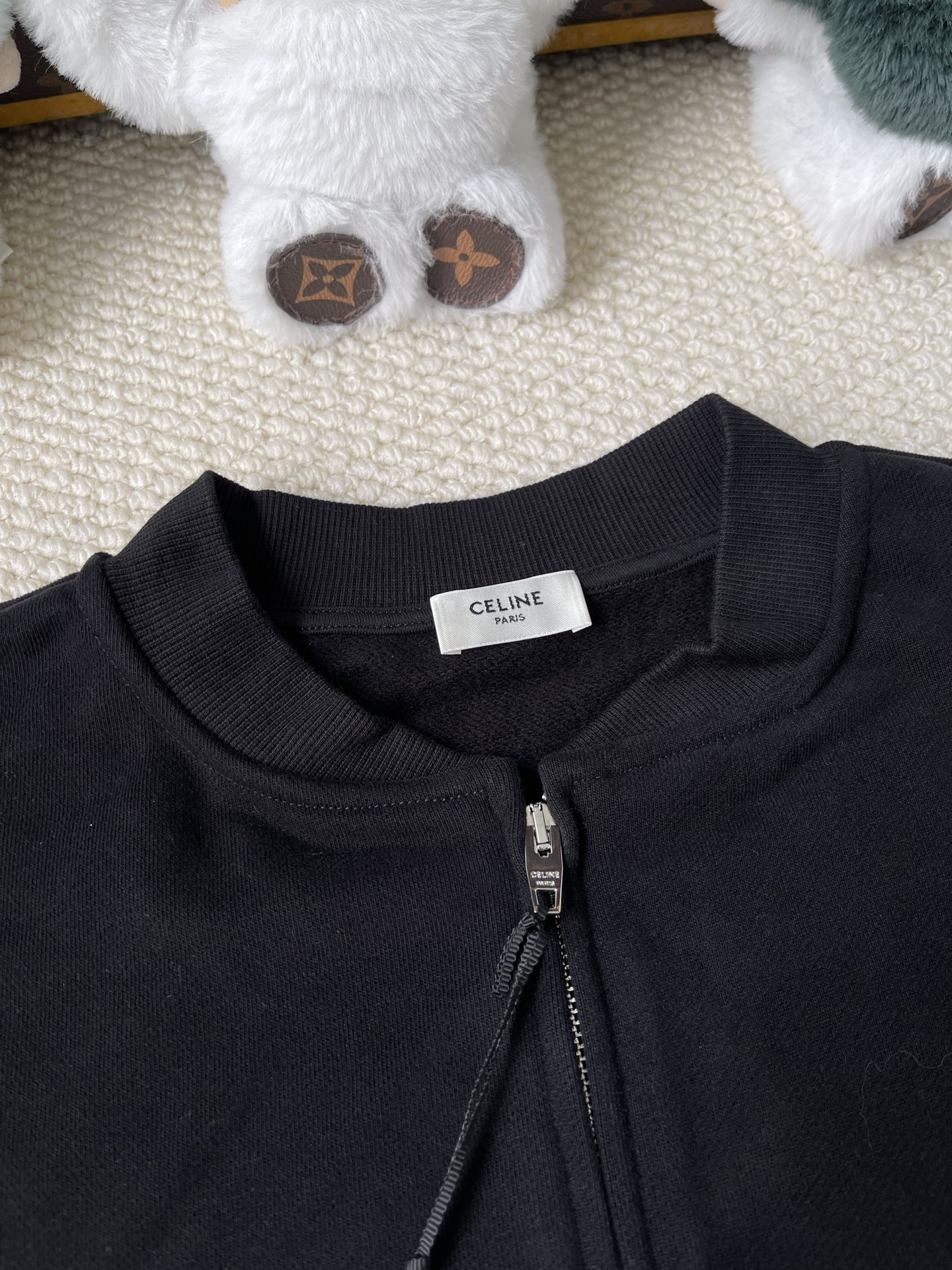 Small-Emblem Zip Cardigan — product photograph