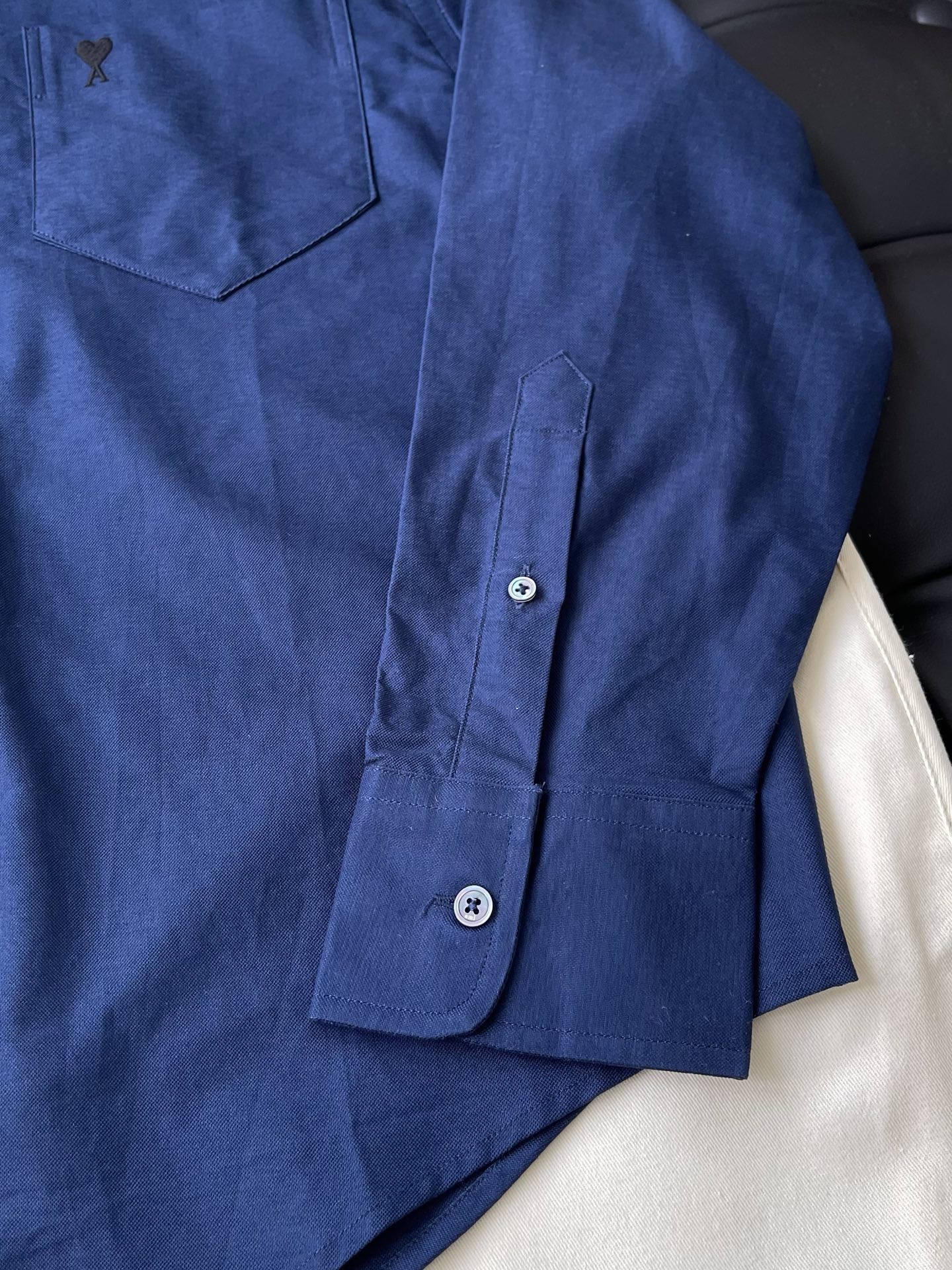 Heart-Emblem Button-Down Shirt — product photograph