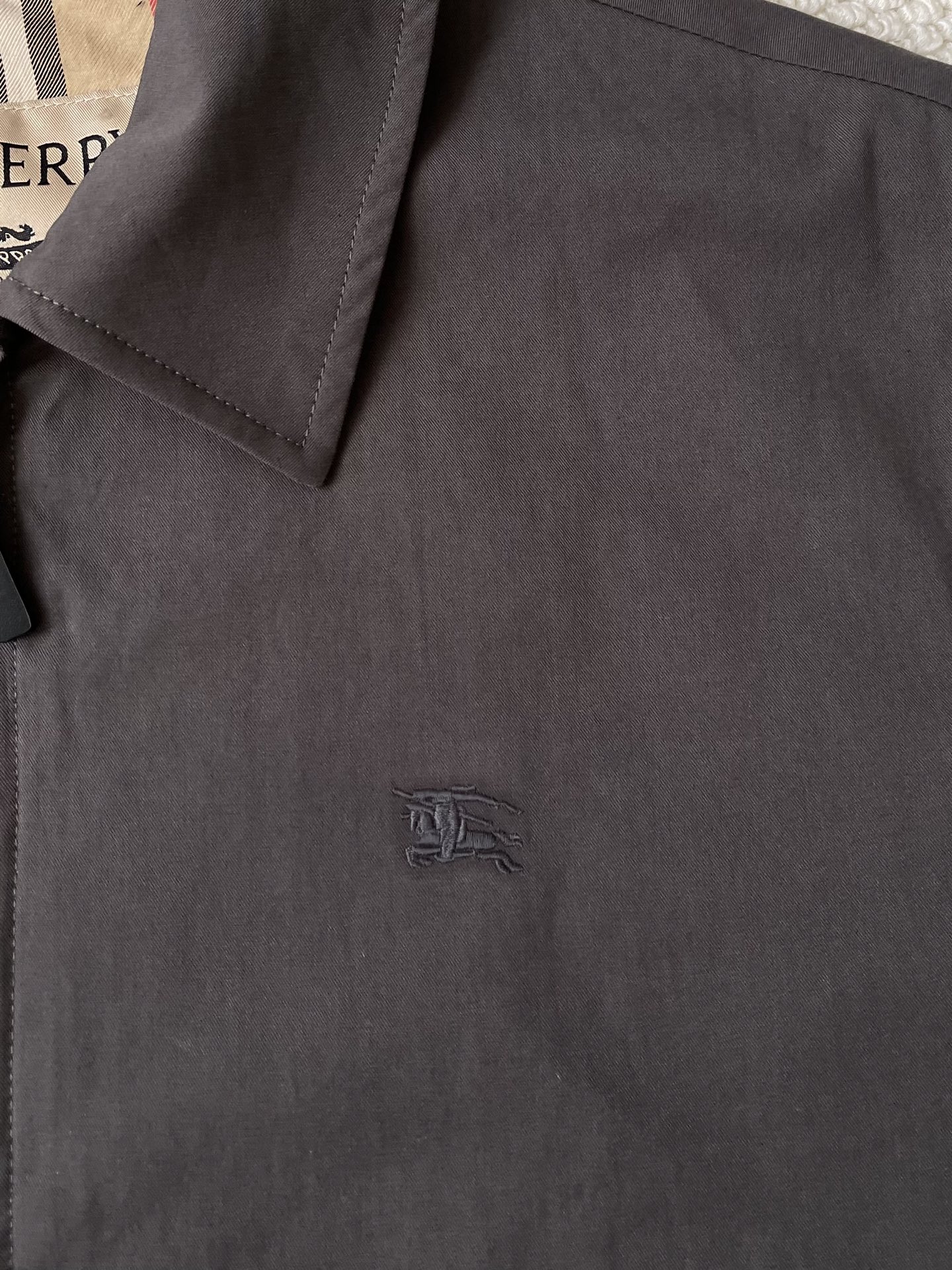 Check-Lined Zip Blouson — product photograph