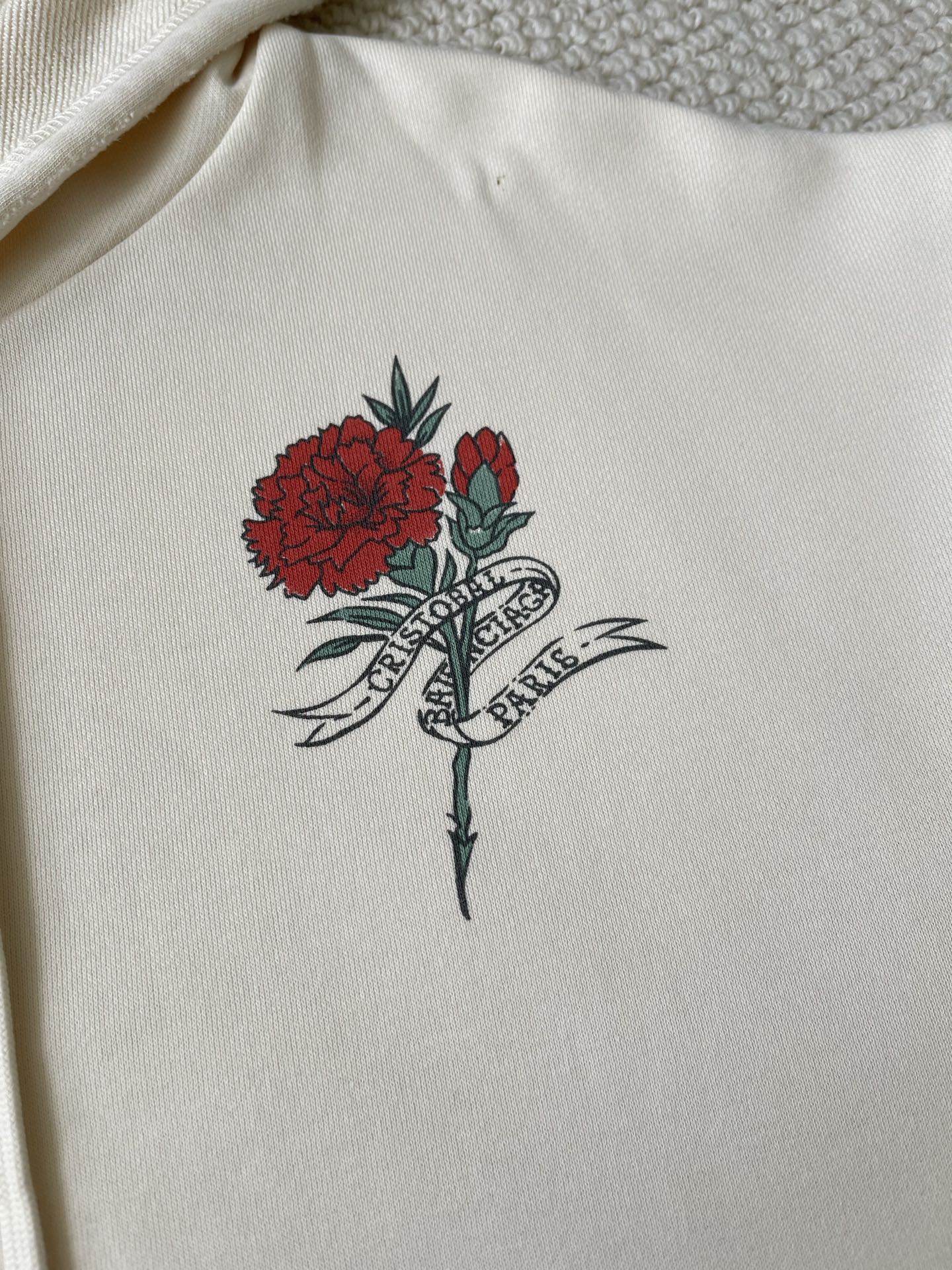 Rose-Graphic Zip Hoodie — product photograph