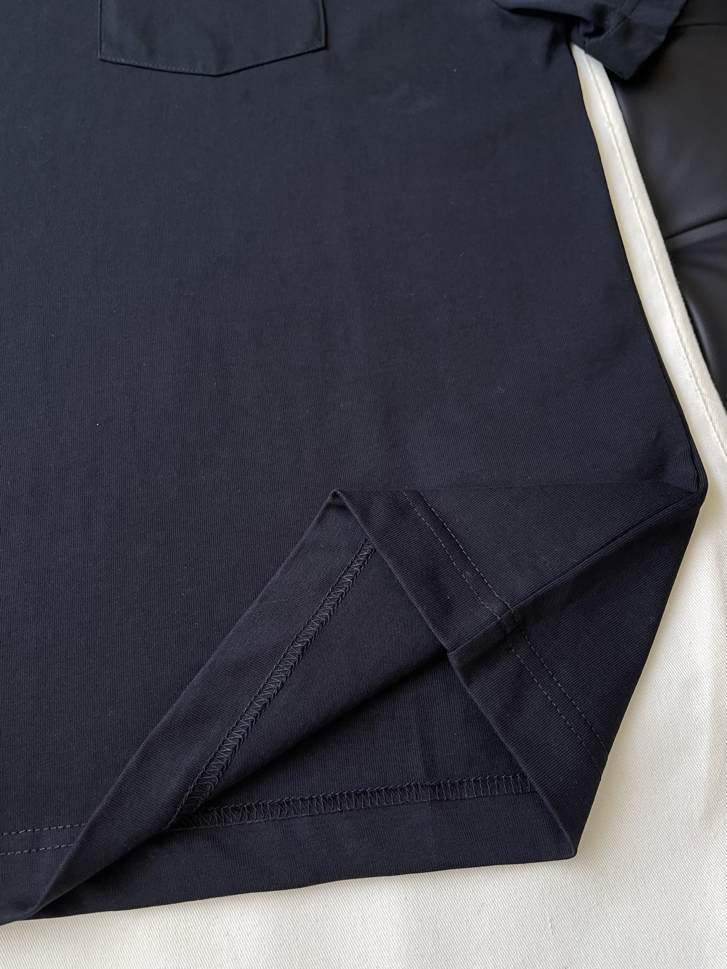 Script Pocket Crewneck T-Shirt — product photograph