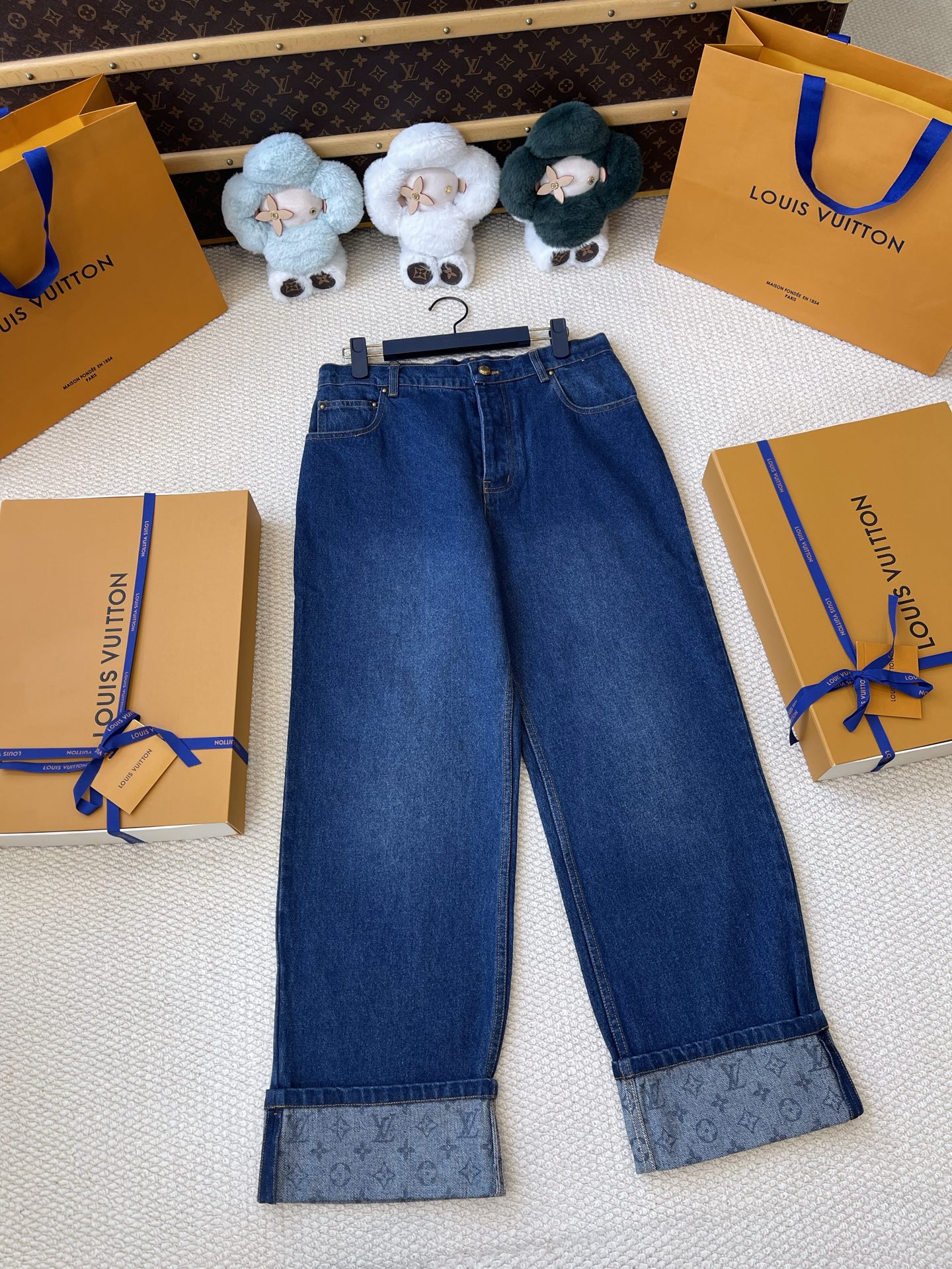 Denim Varsity Jacket and Jeans Separates — product photograph
