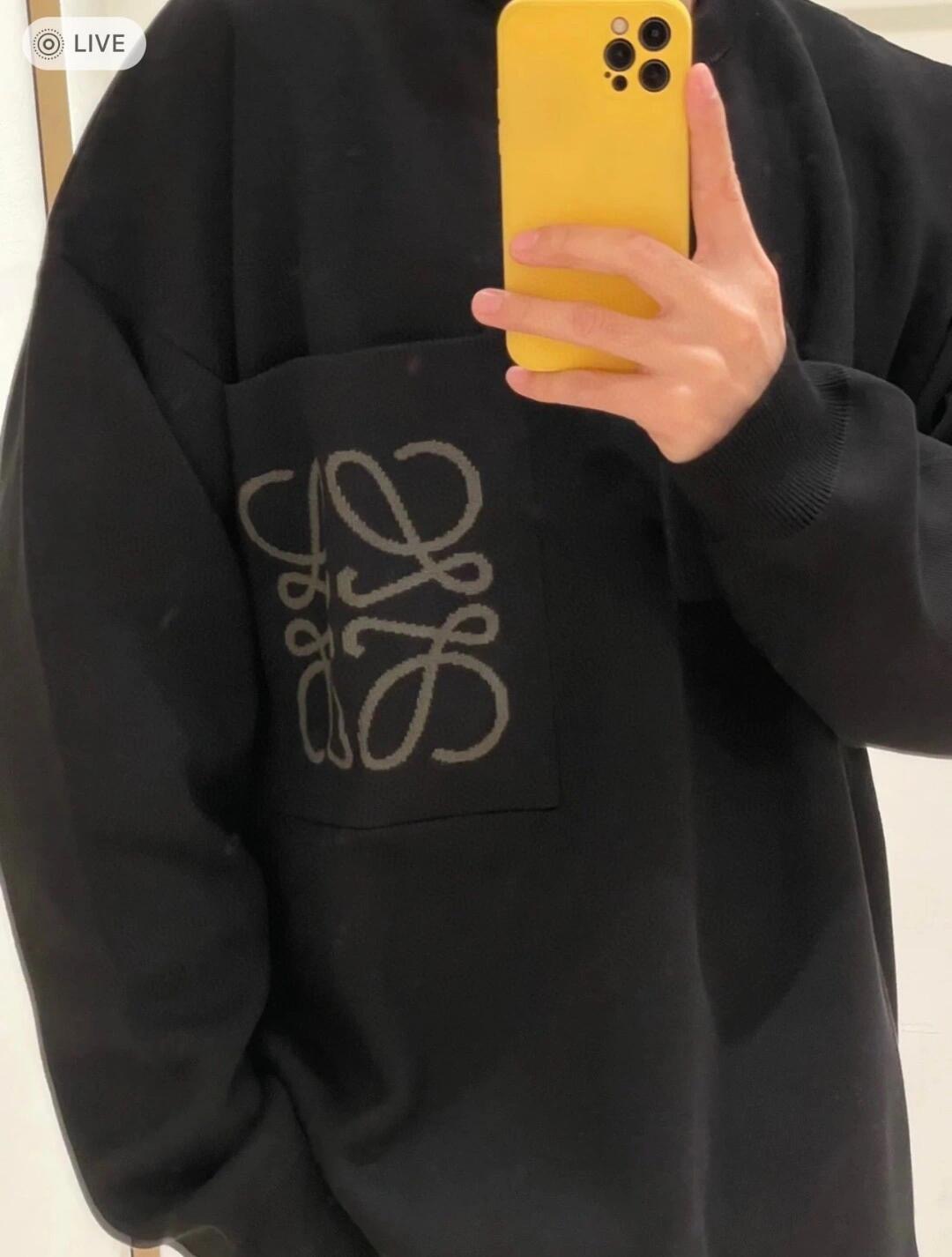 Anagram Pocket Crewneck Sweater — product photograph