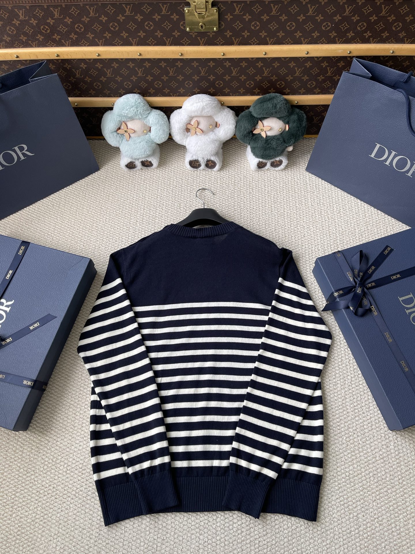 Breton Stripe Button-Shoulder Sweater — product photograph