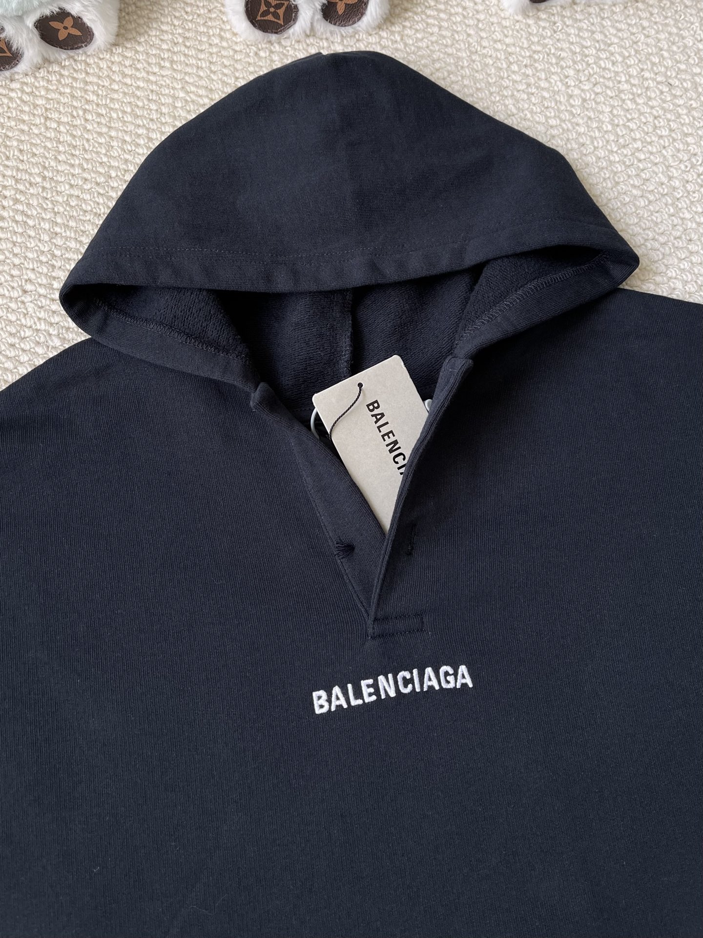 Back-Wordmark Half-Zip Hoodie — product photograph