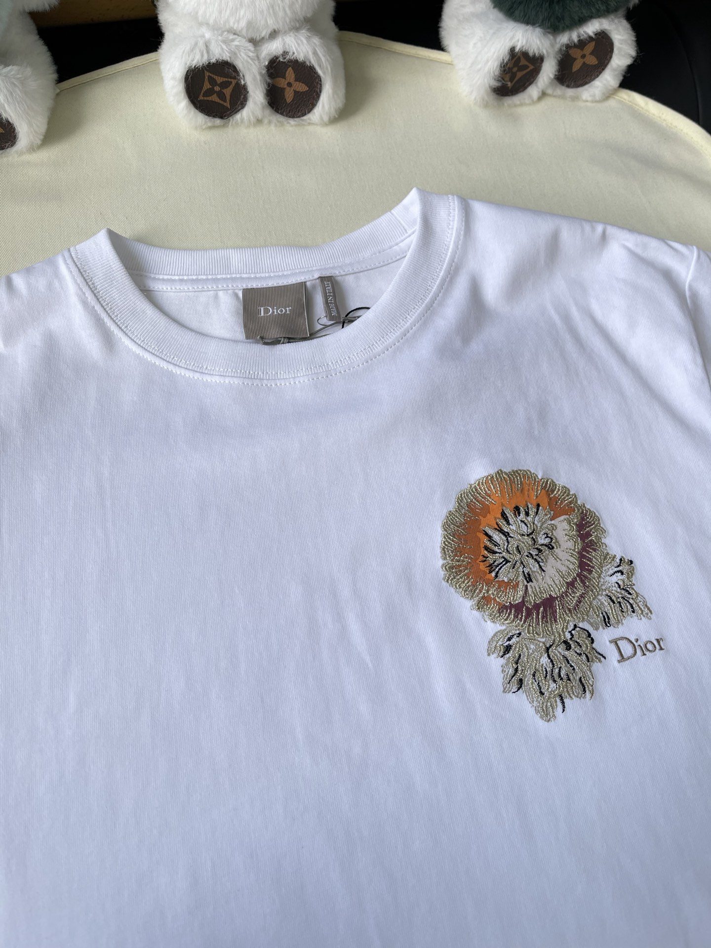 Floral Crest Crewneck T-Shirt — product photograph