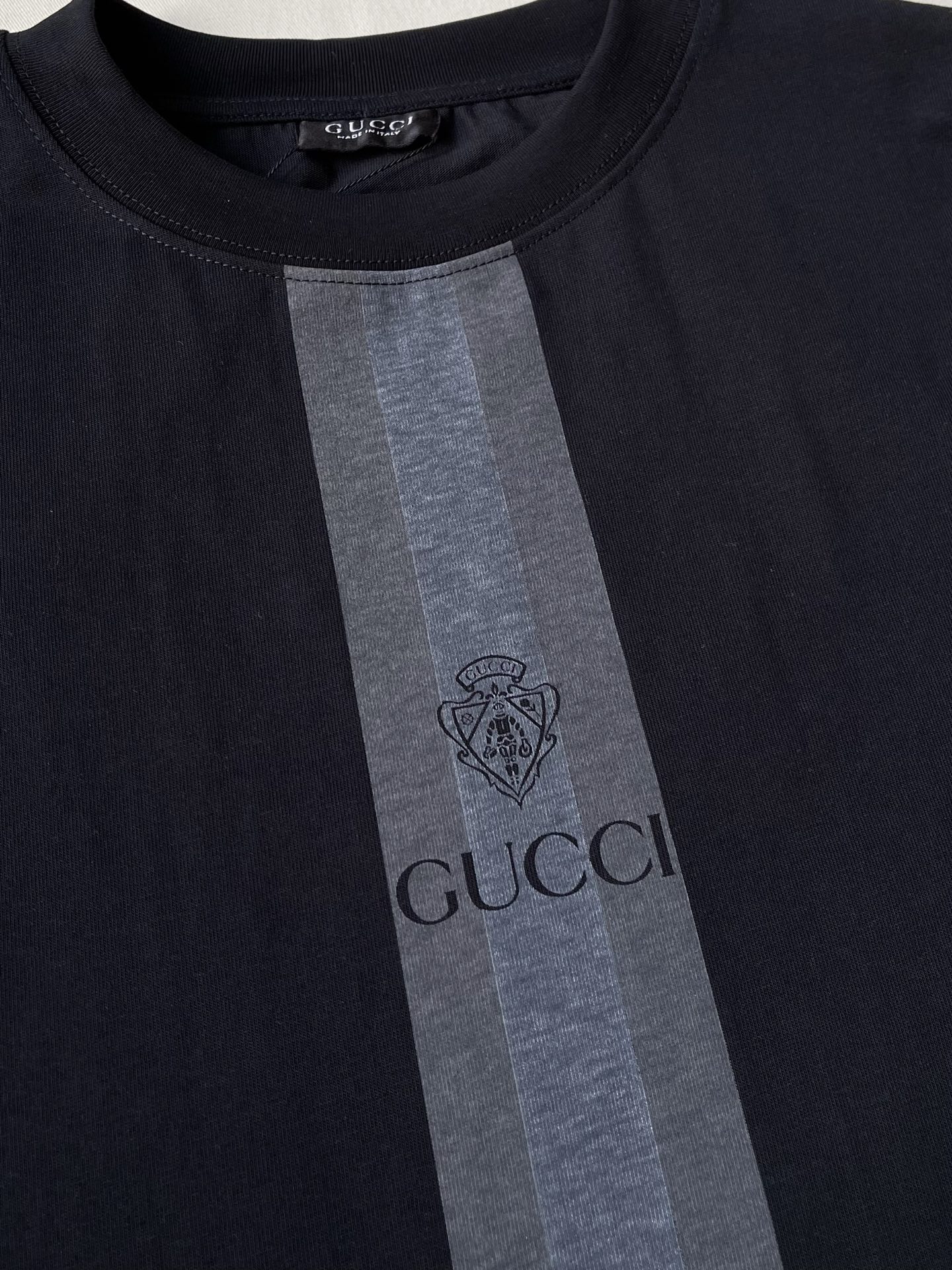 Vertical Logo-Stripe T-Shirt — product photograph