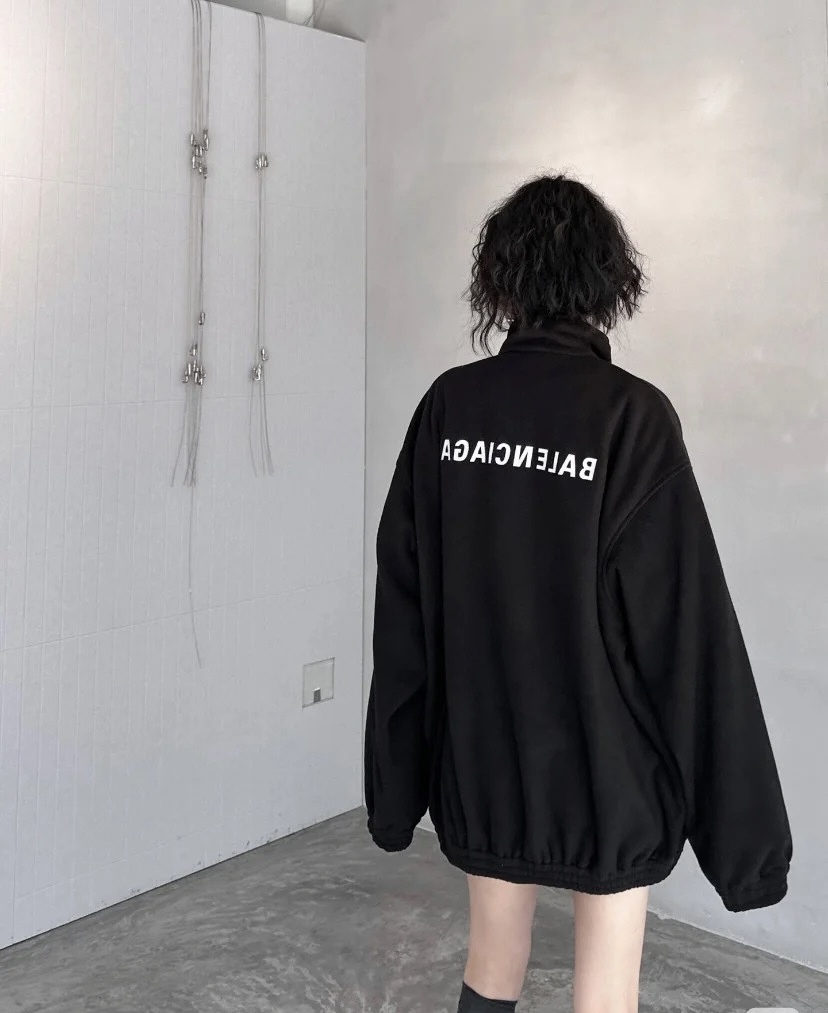 Zip-Pocket Wordmark Track Jacket — product photograph