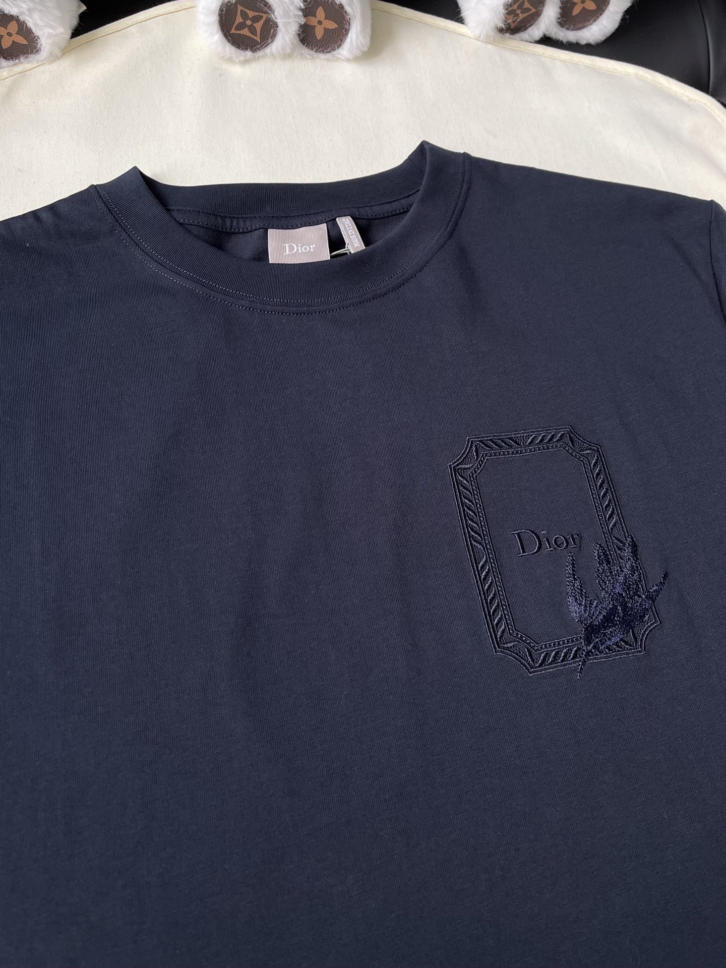 Patch-Emblem Crewneck T-Shirt — product photograph