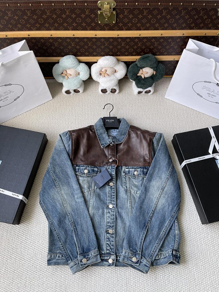 Contrast-Yoke Denim Jacket — product photograph
