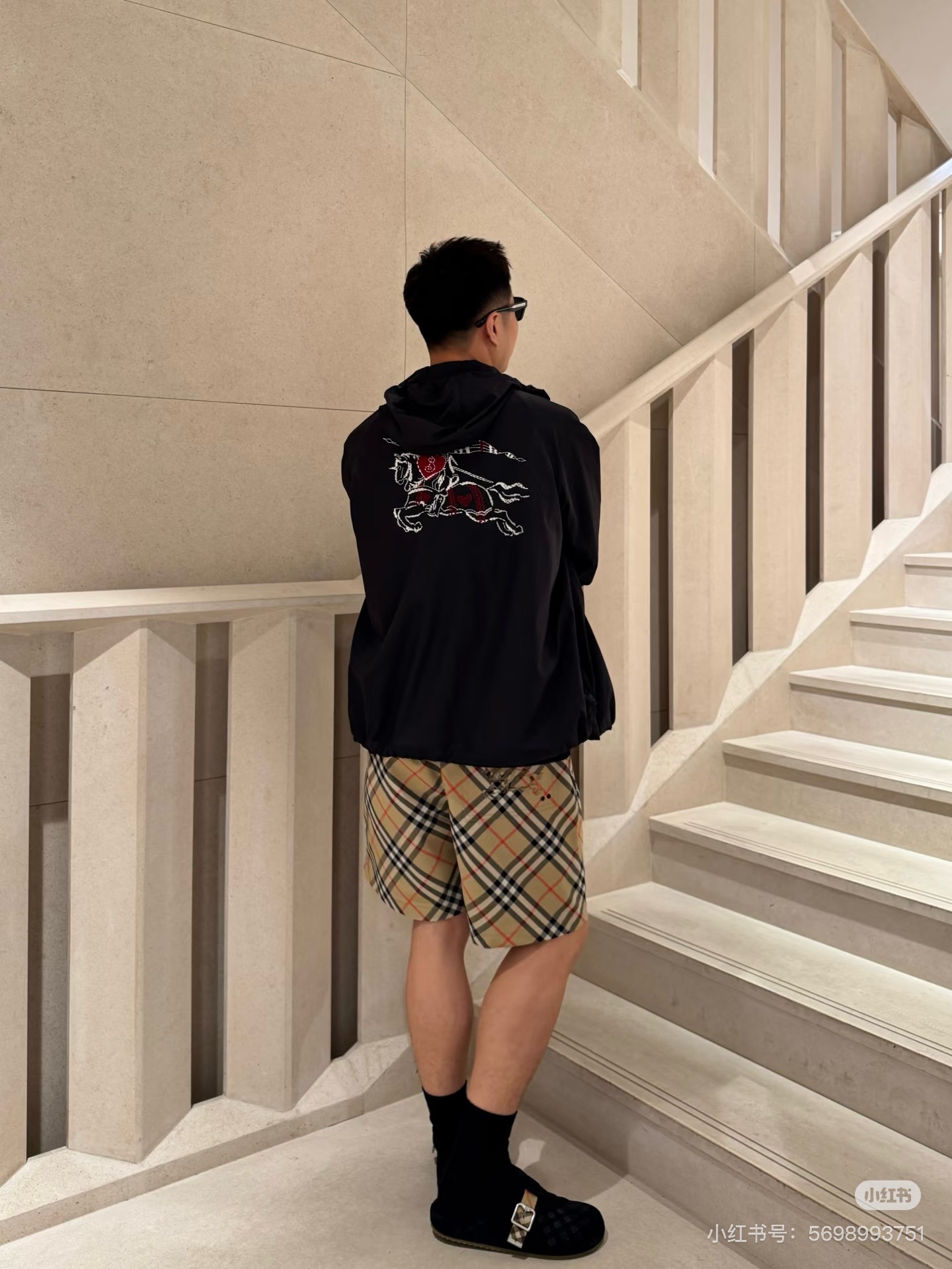 Layered-Horse Back Windbreaker — product photograph