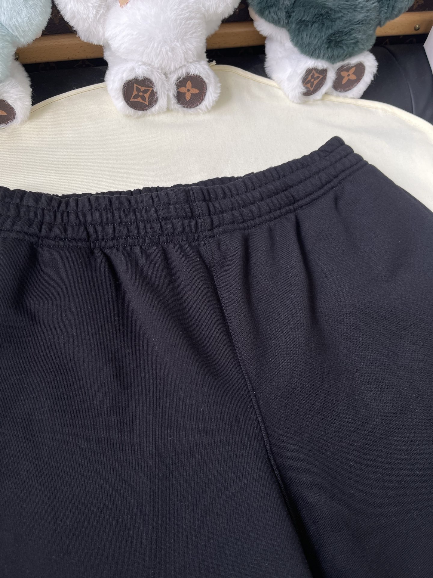 Arched Lettering Drawstring Shorts — product photograph