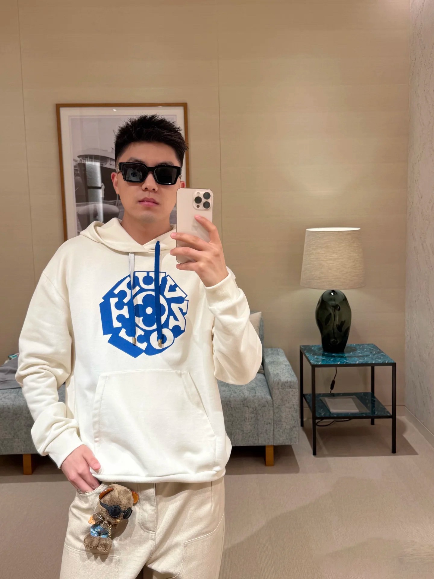 Circular Lettering Pullover Hoodie — product photograph