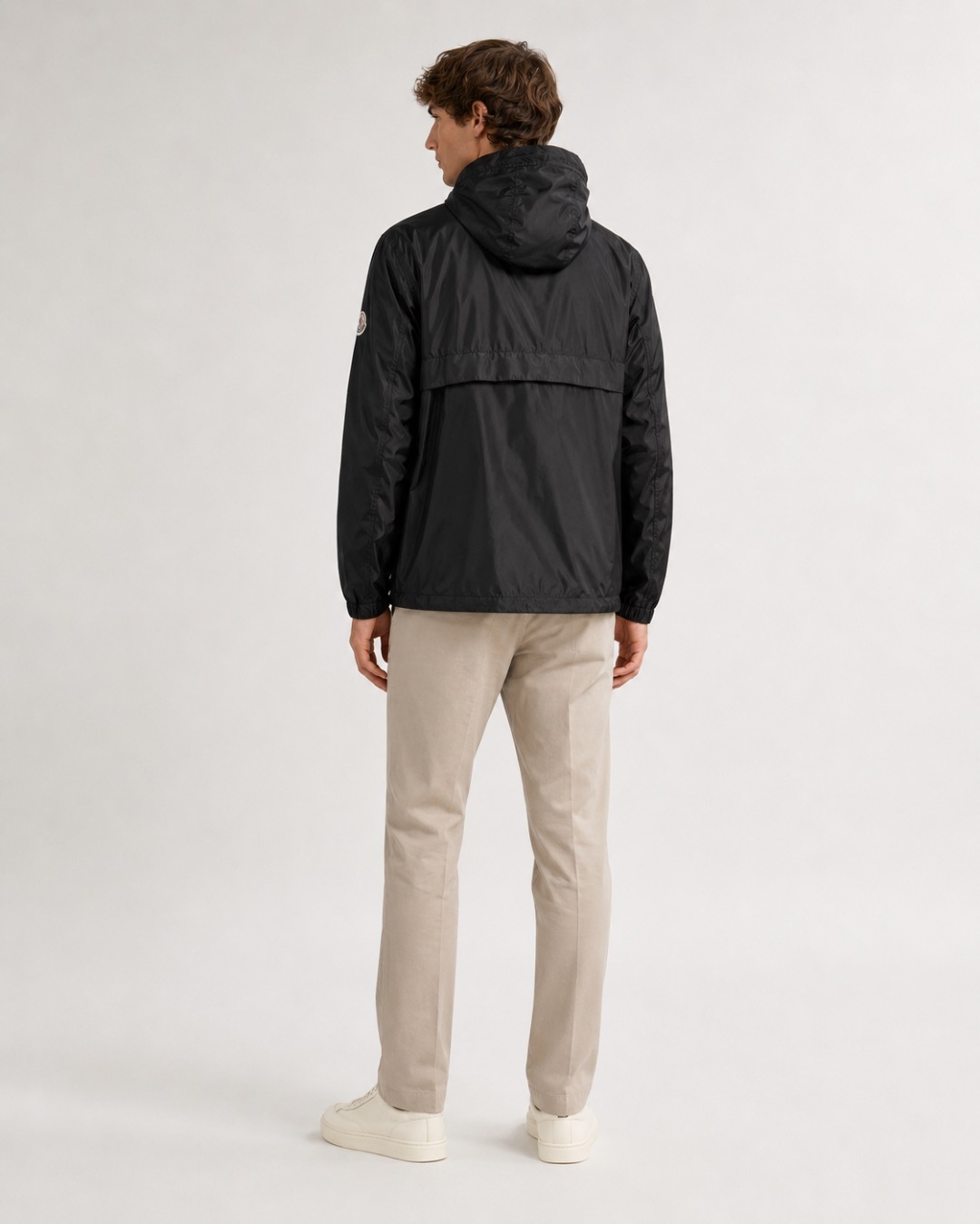 Contrast-Zip Hooded Windbreaker — product photograph