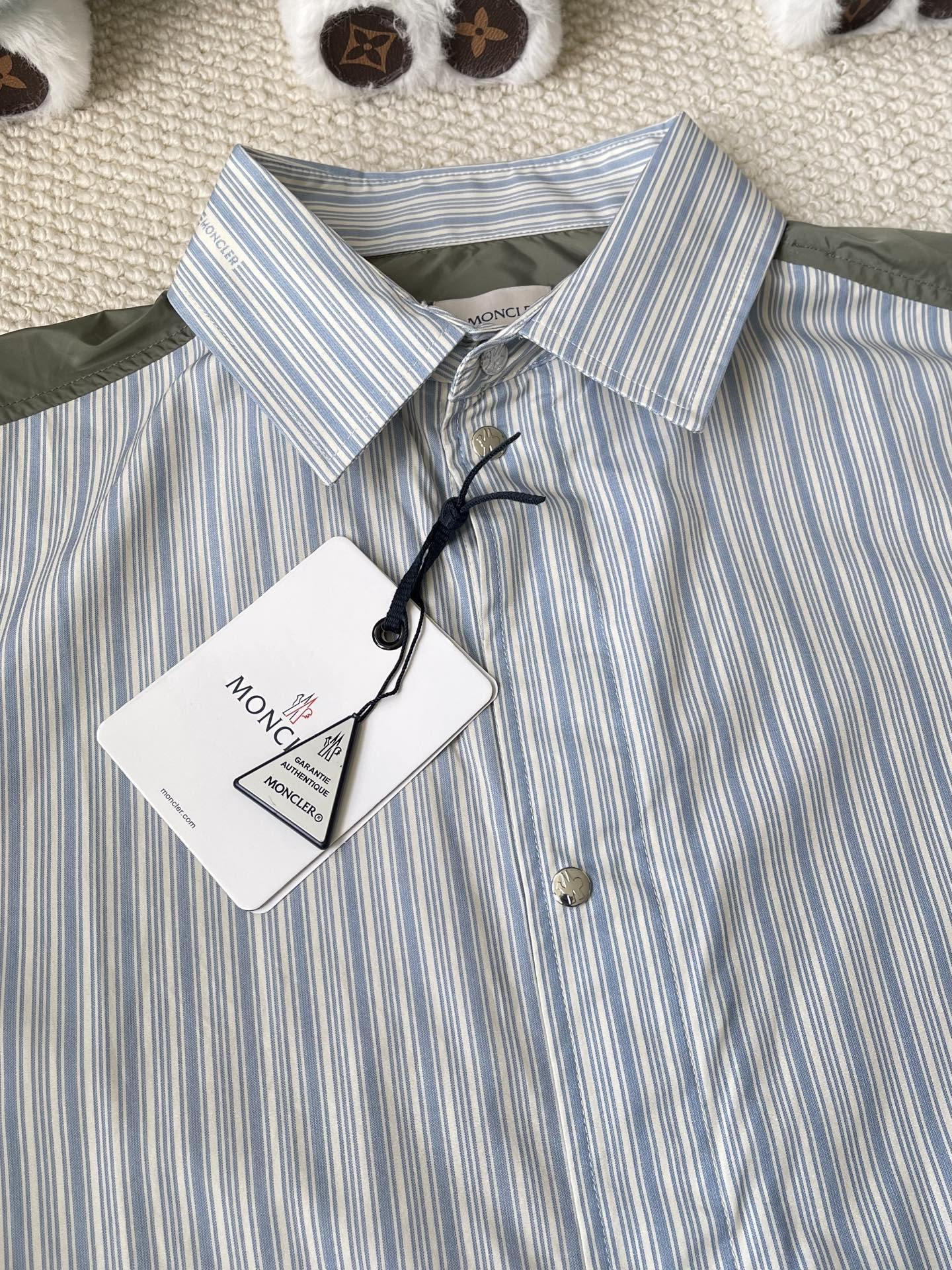 Contrast-Back Striped Shirt — product photograph