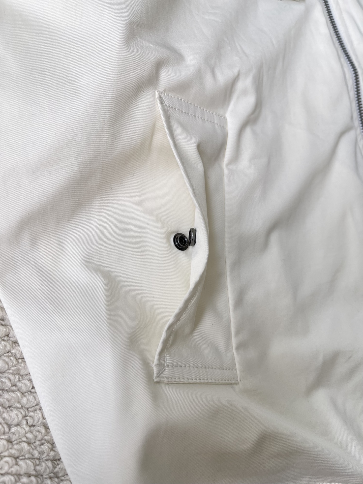 Check-Collar Zip Jacket — product photograph