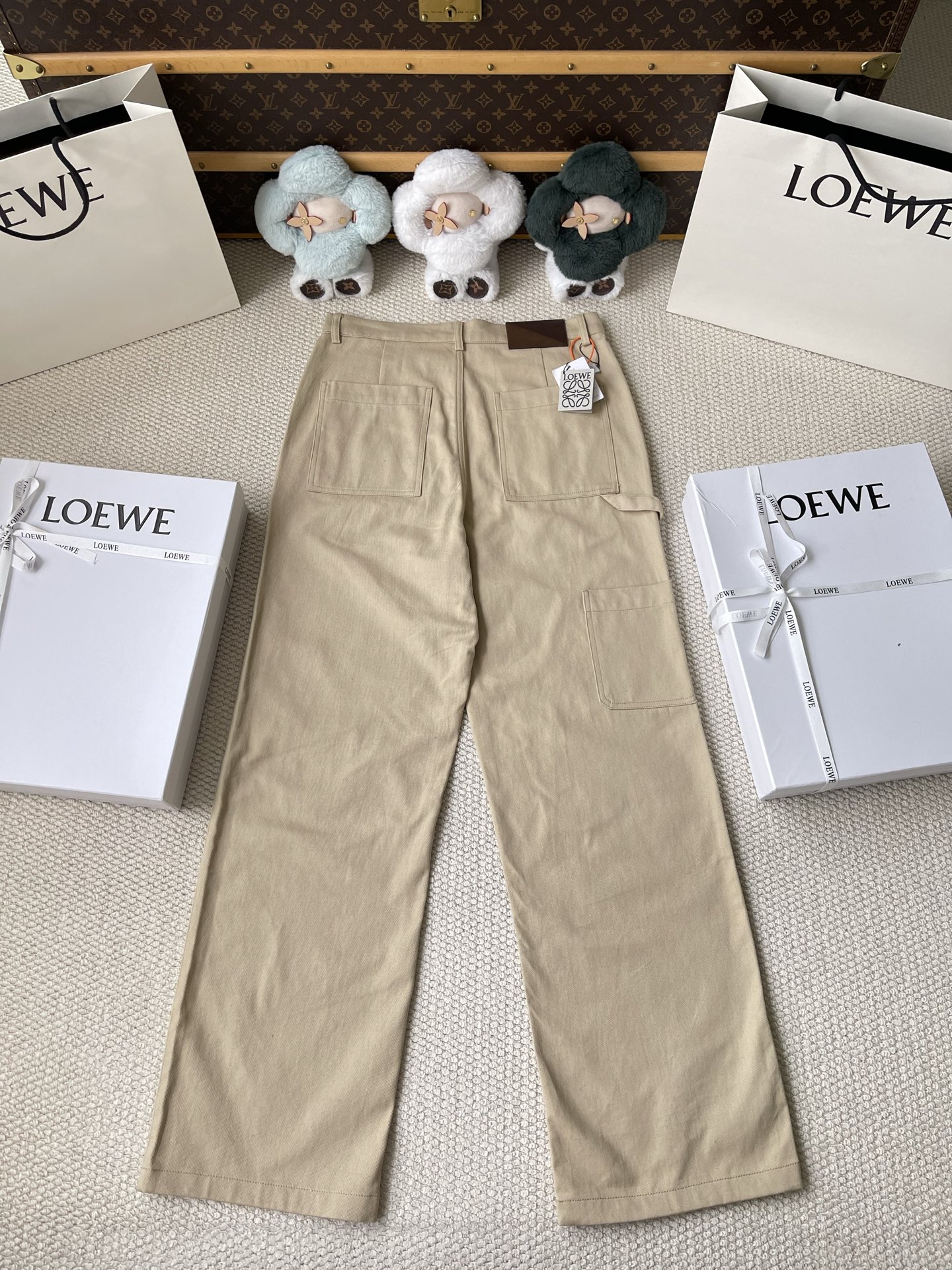 Red-Anagram Straight-Leg Trousers — product photograph