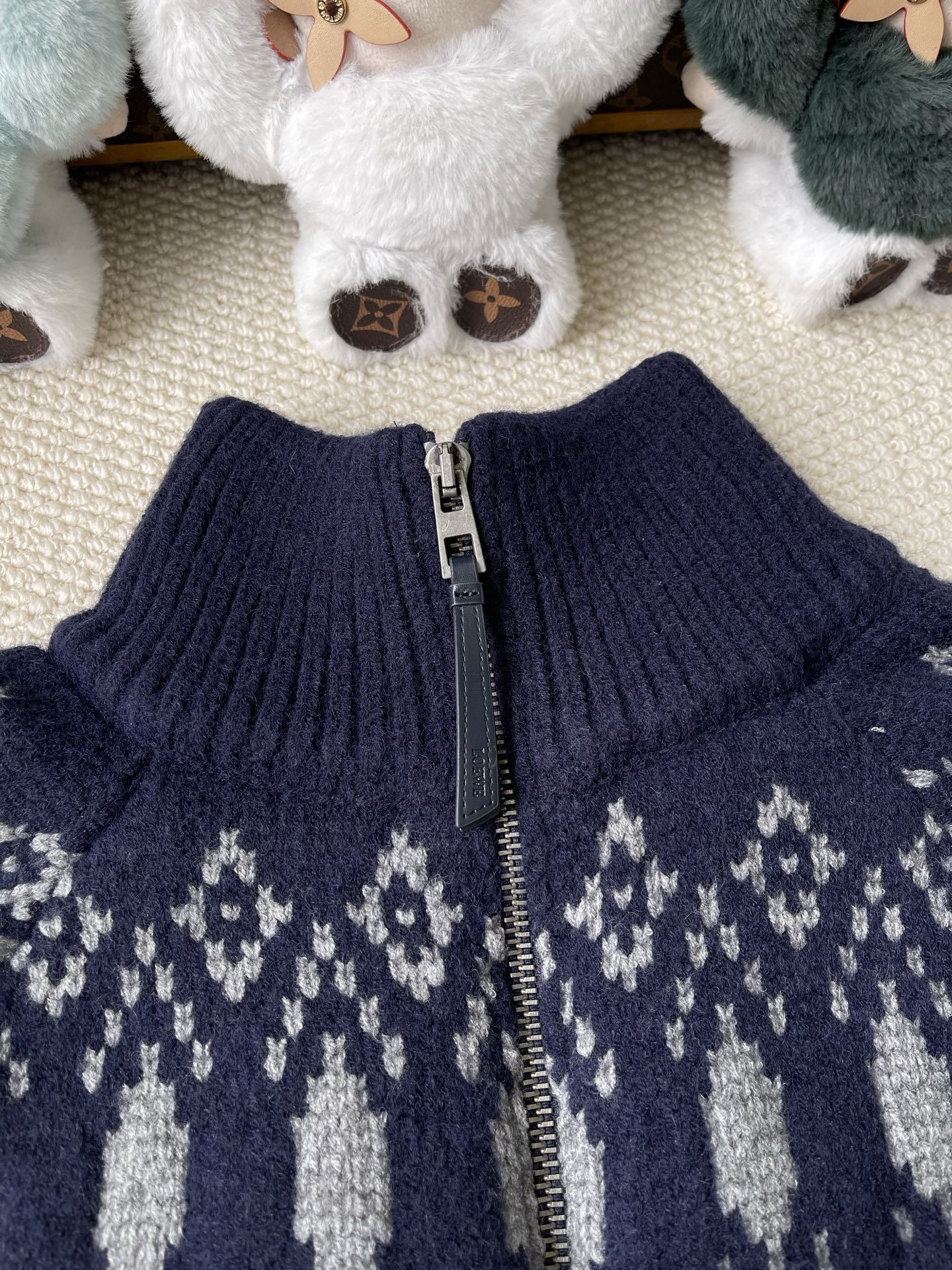 Fair-Isle Zip Cardigan — product photograph