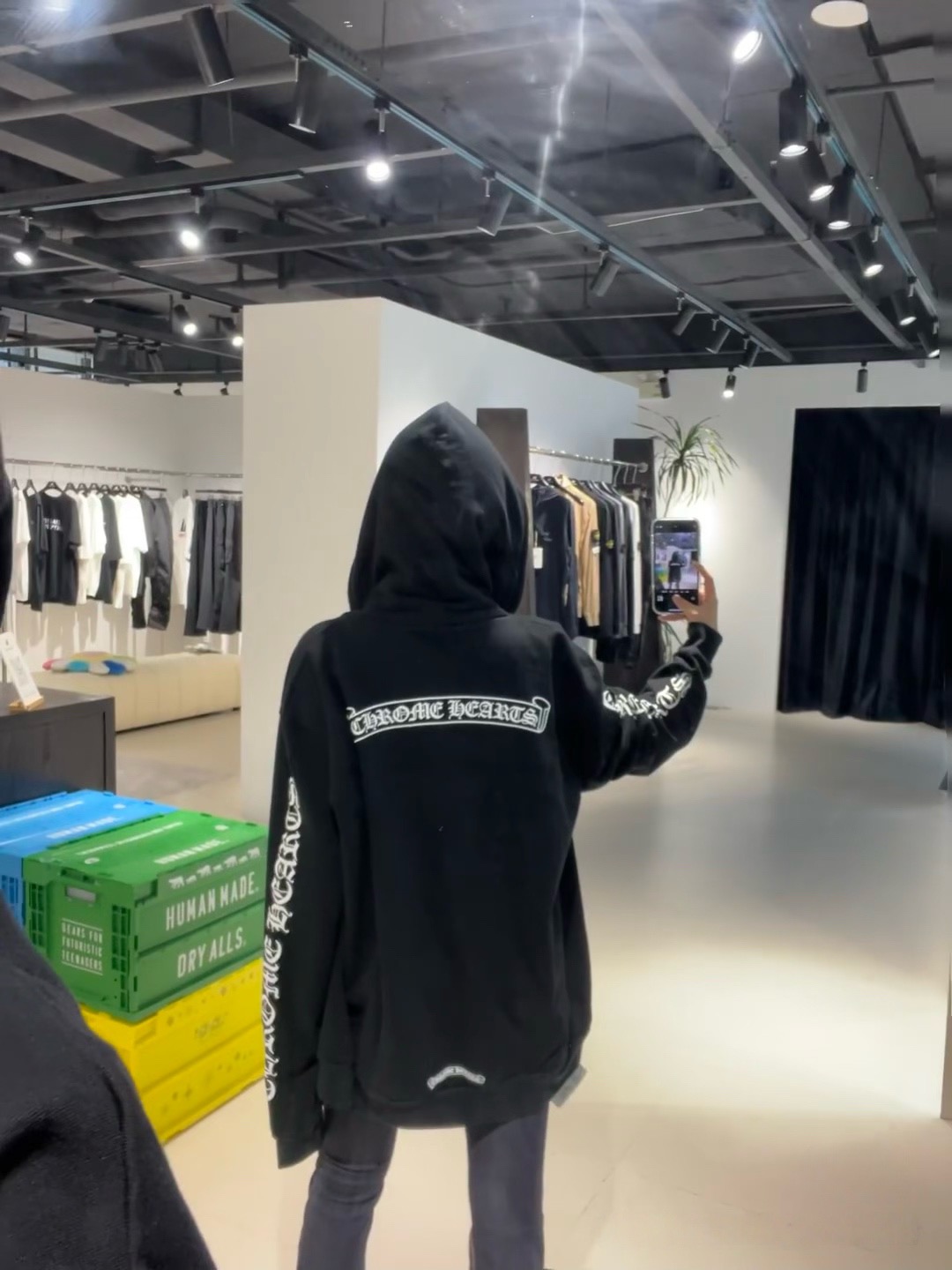 Gothic-Sleeve Zip Hoodie — product photograph