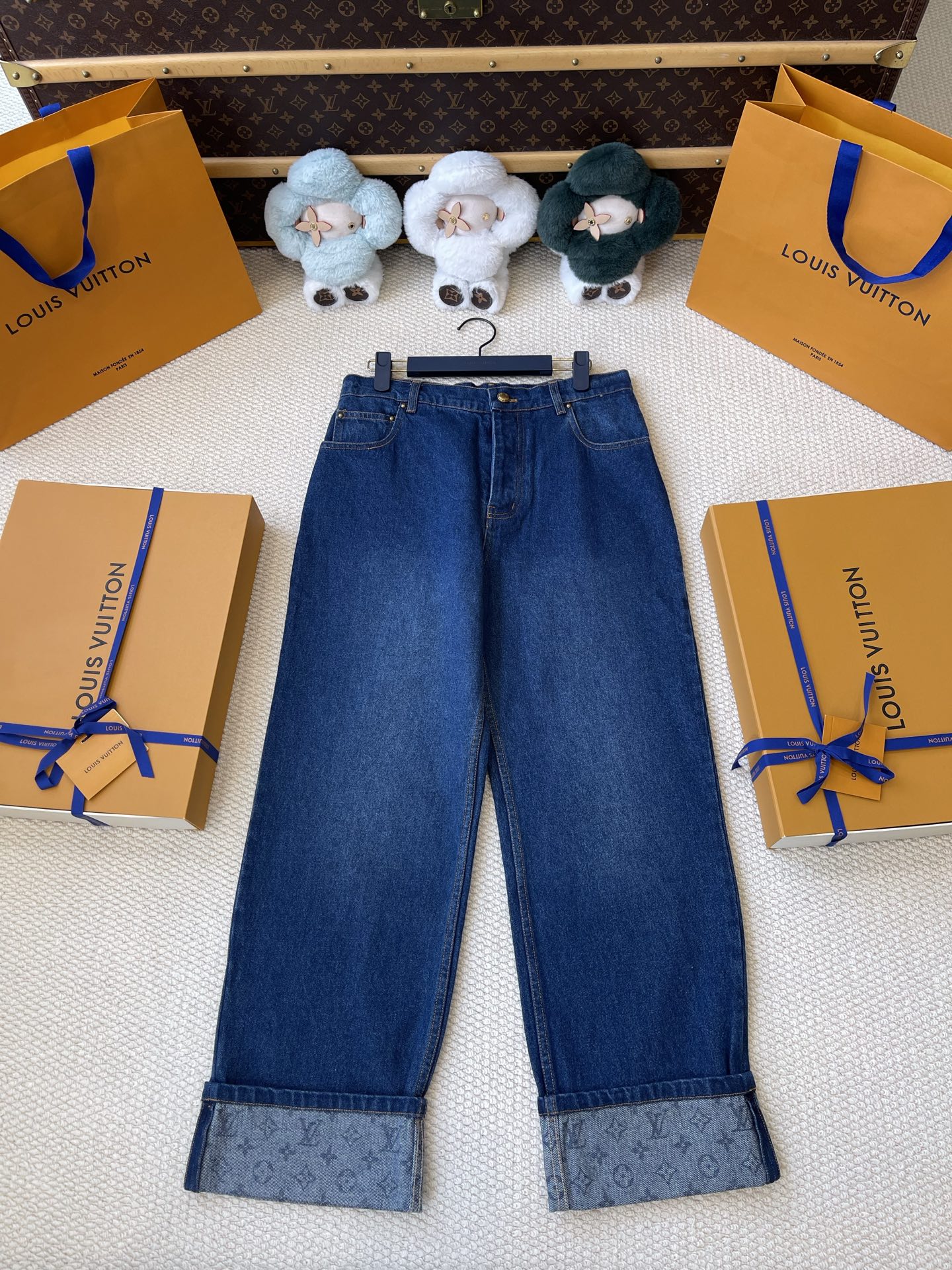 Denim Varsity Jacket and Jeans Separates — product photograph