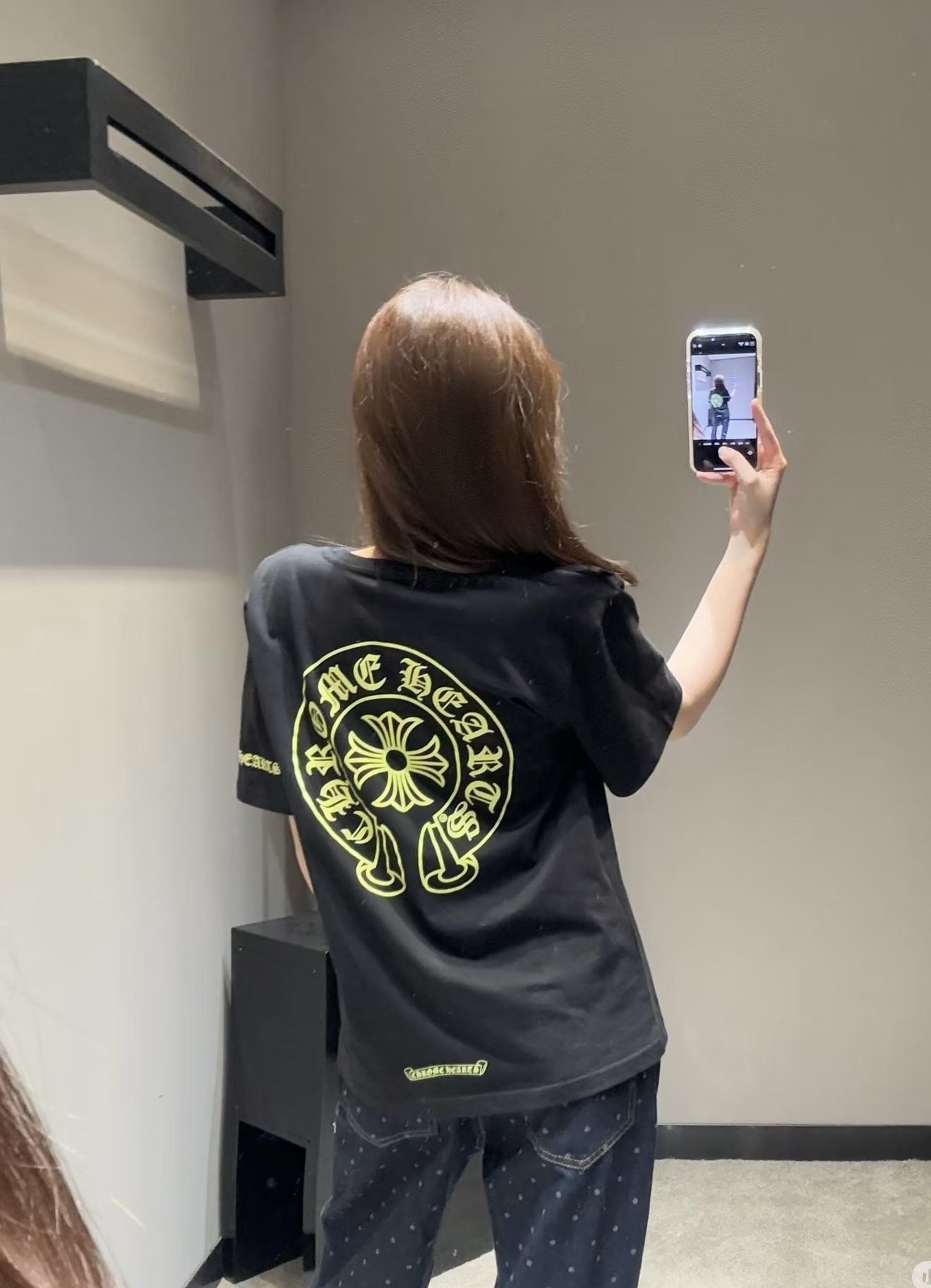 Neon Horseshoe Pocket T-Shirt — product photograph