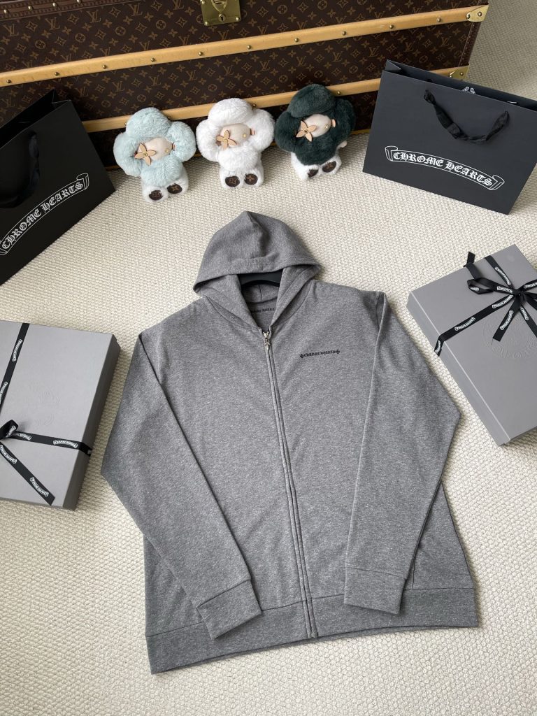 Floral Cross-Back Zip Hoodie — product photograph