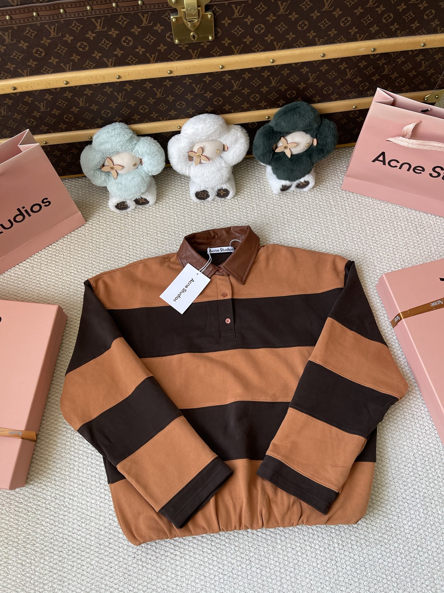 Wide-Stripe Knit Polo — product photograph