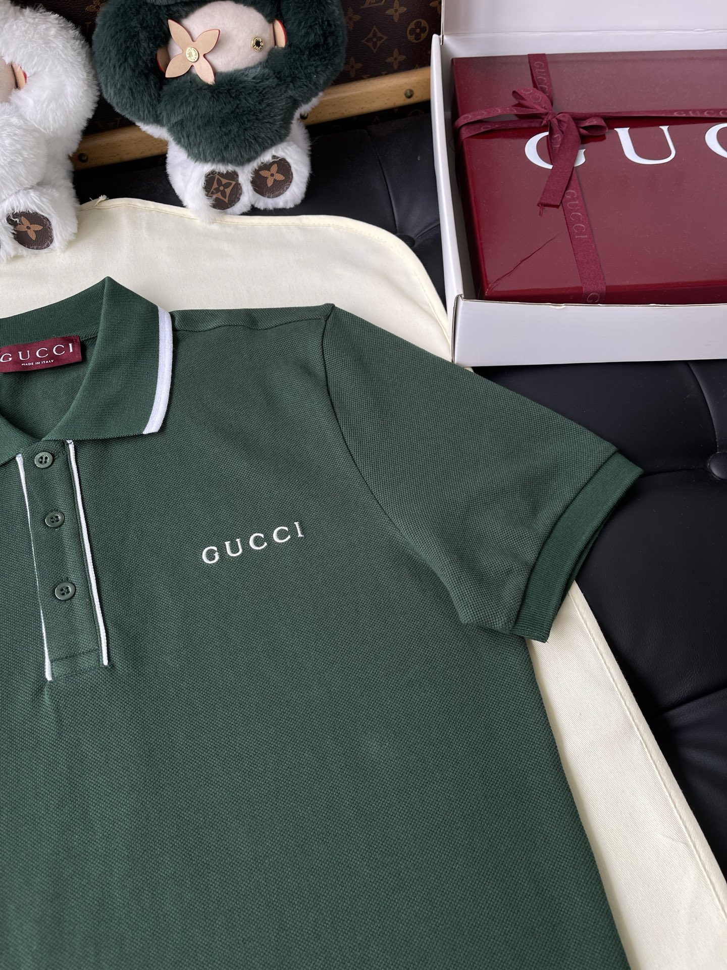 Contrast-Piped Short-Sleeve Polo — product photograph