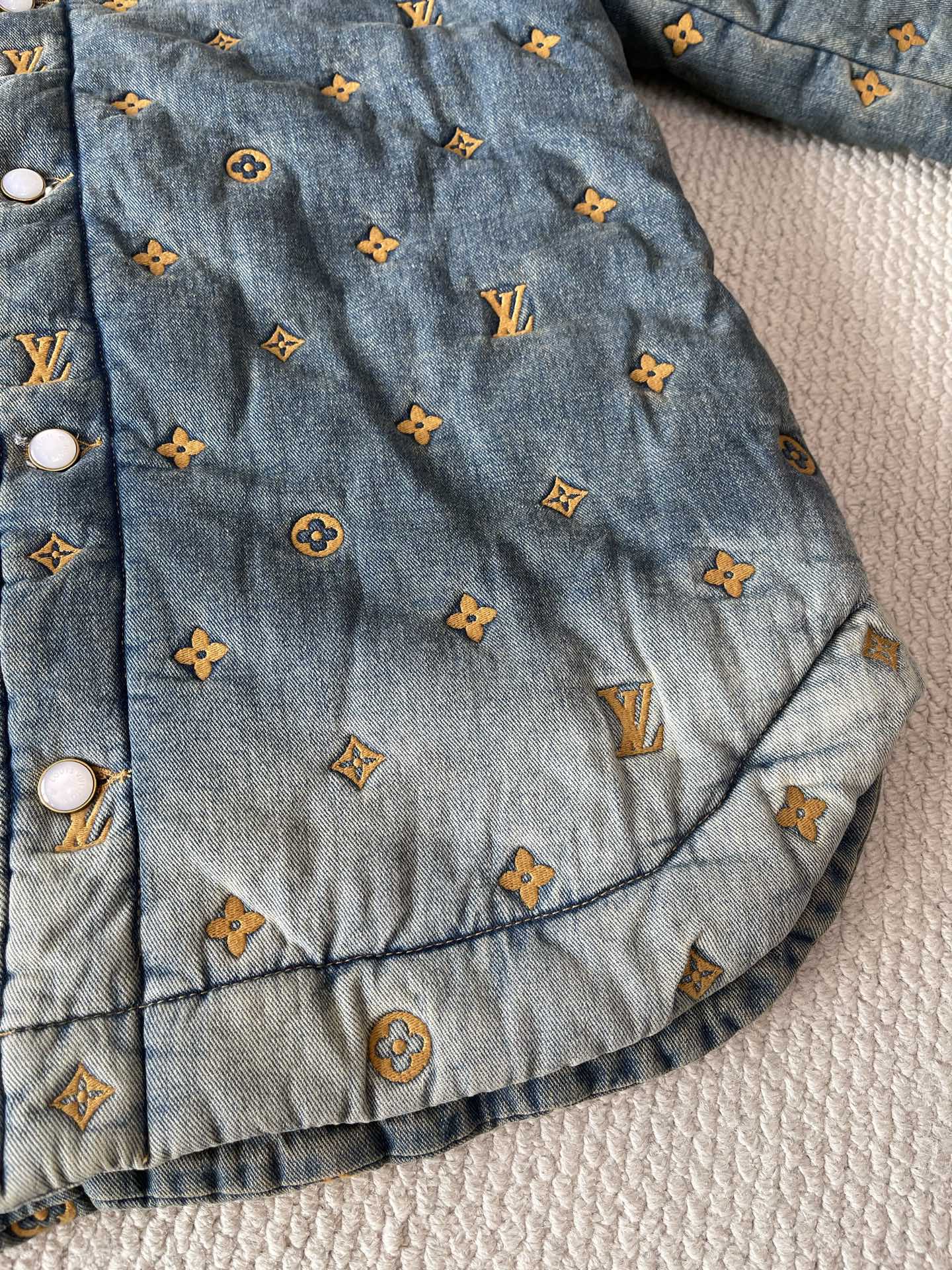 Monogram Quilted Denim Jacket — product photograph