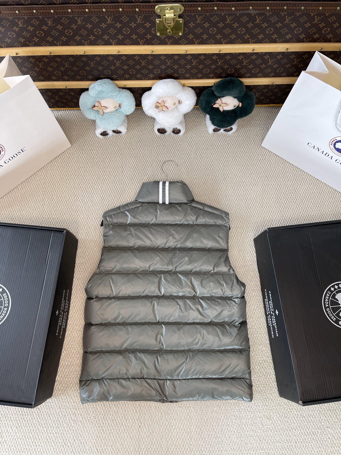 Crest-Patch Quilted Vest — product photograph