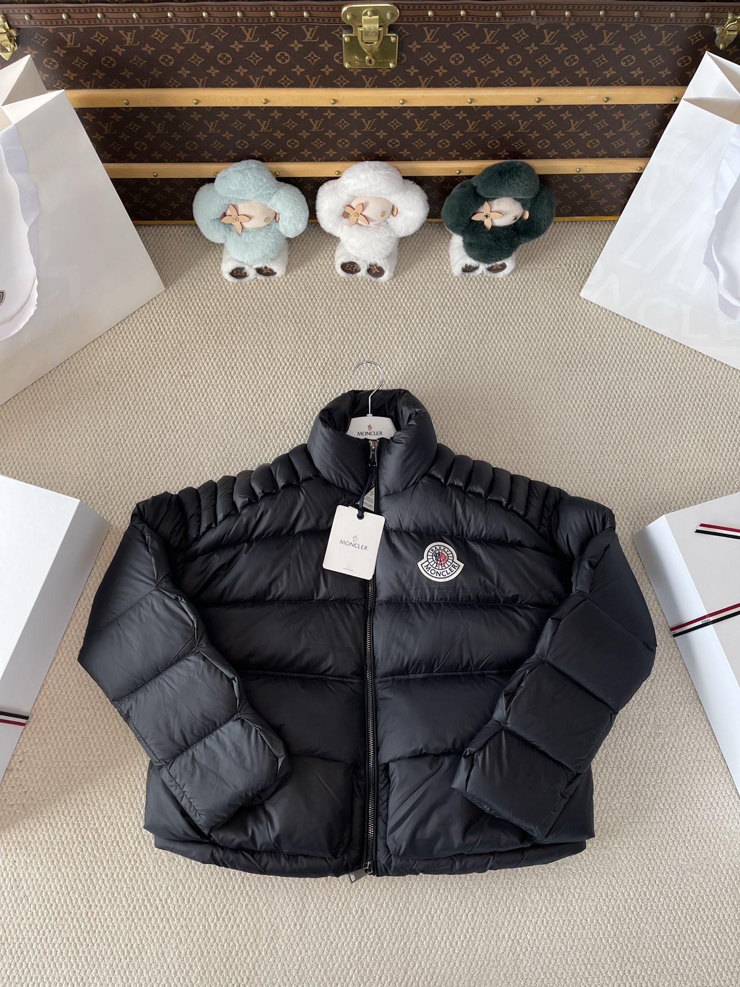Crest-Patch Stand-Collar Puffer — product photograph