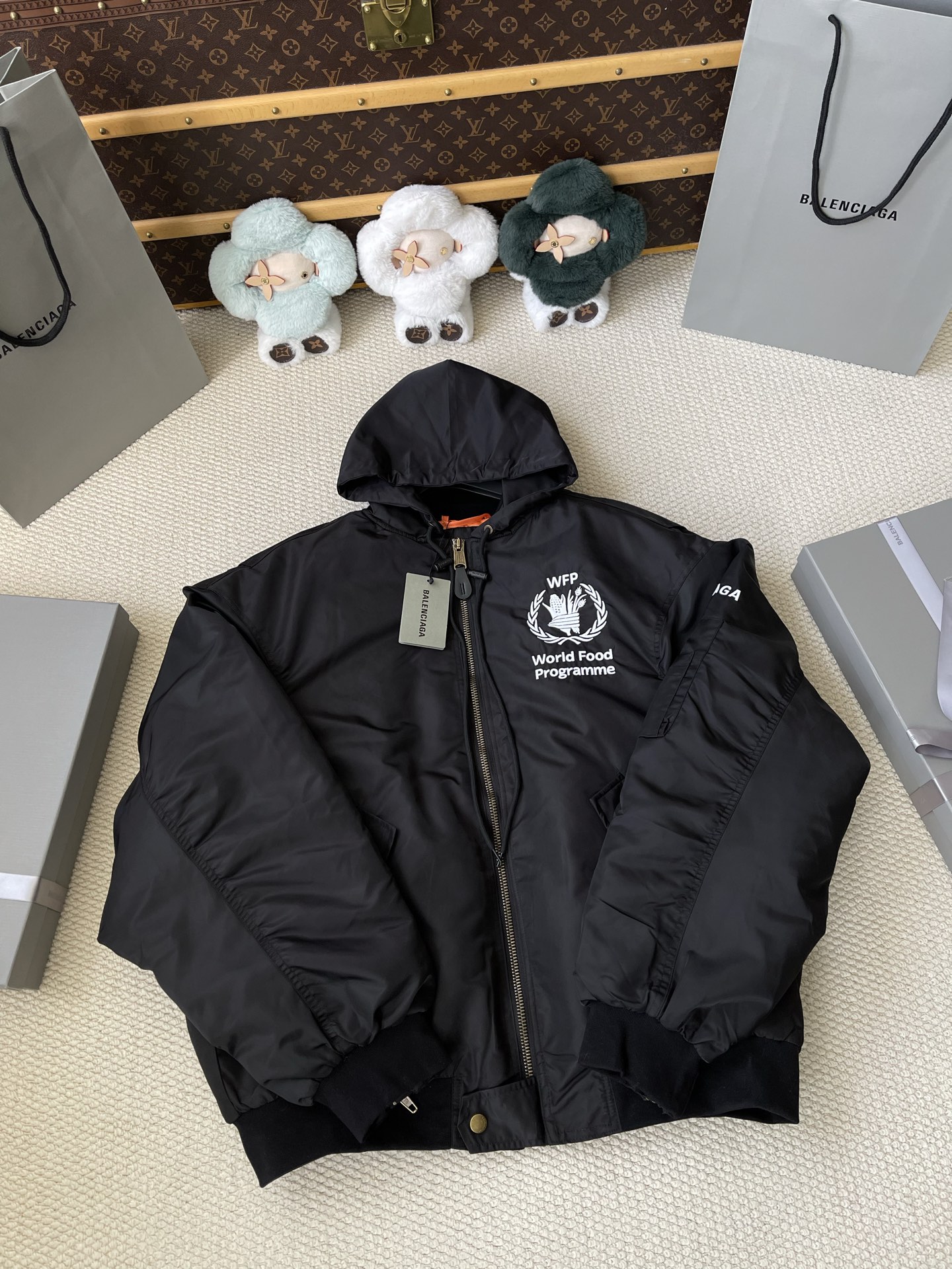 WFP-Graphic Hooded Bomber — product photograph