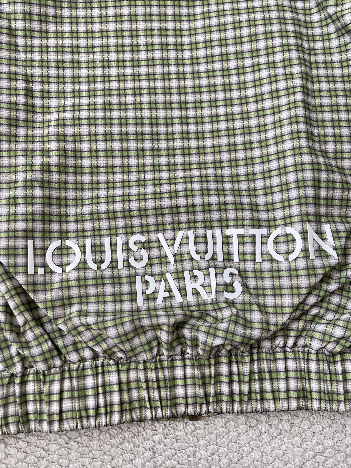 Gingham Zip Windbreaker — product photograph