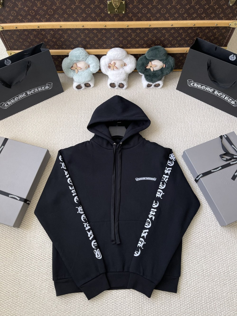 Gothic-Sleeve Zip Hoodie — product photograph