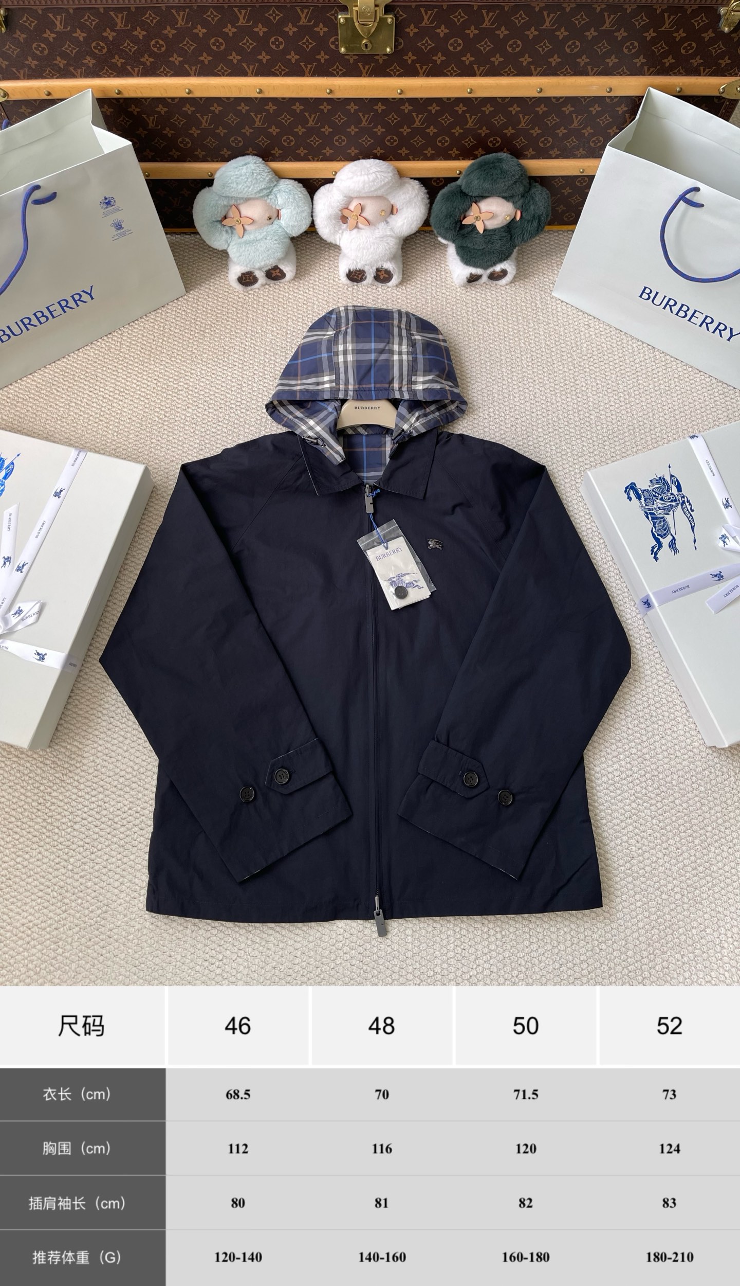 Check-Hood Zip Jacket — product photograph