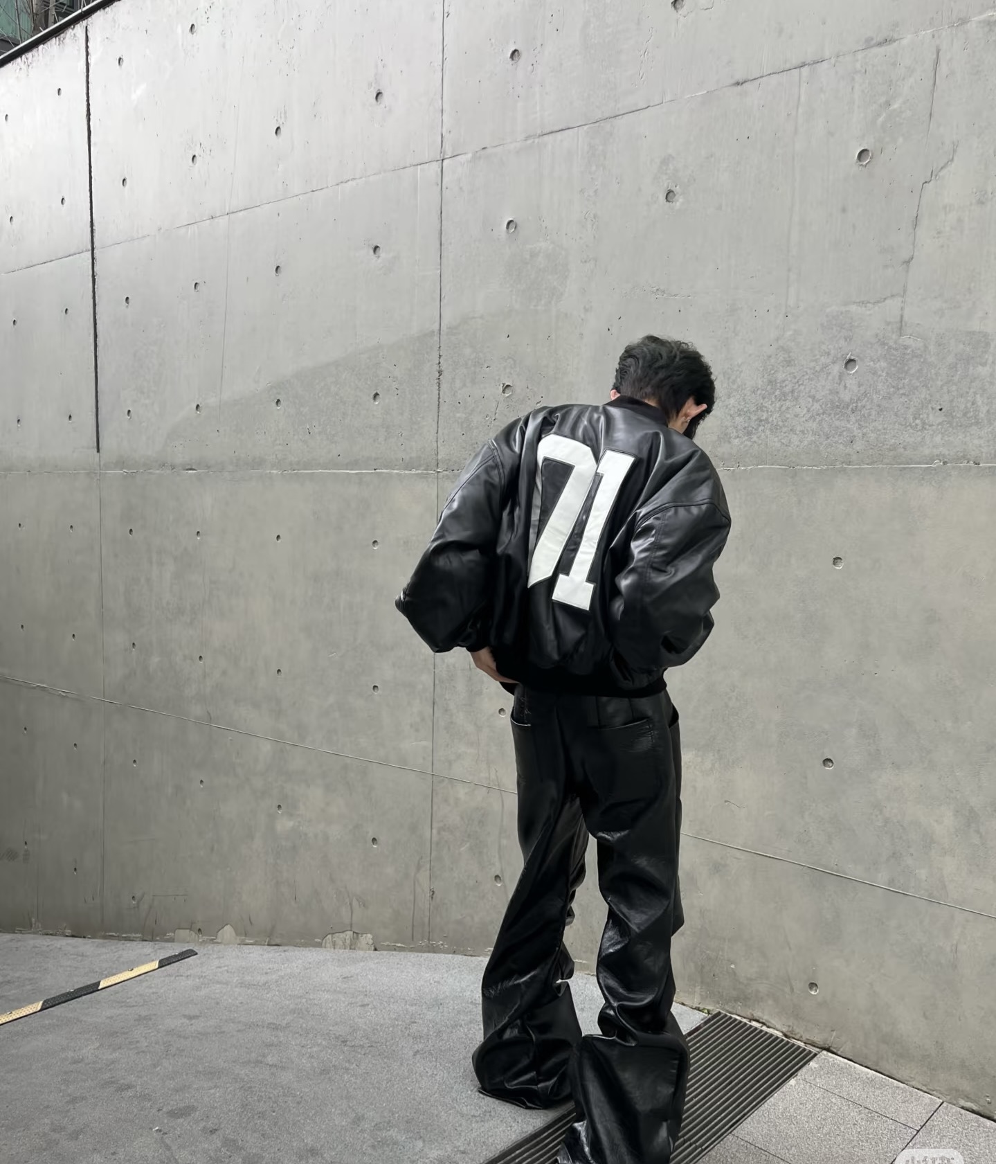 Number-01 Varsity Bomber — product photograph