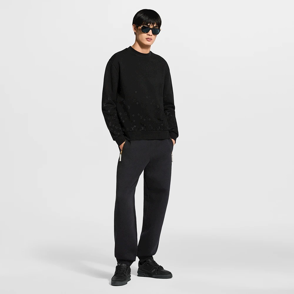Monogram-Hem Crewneck Sweatshirt — product photograph