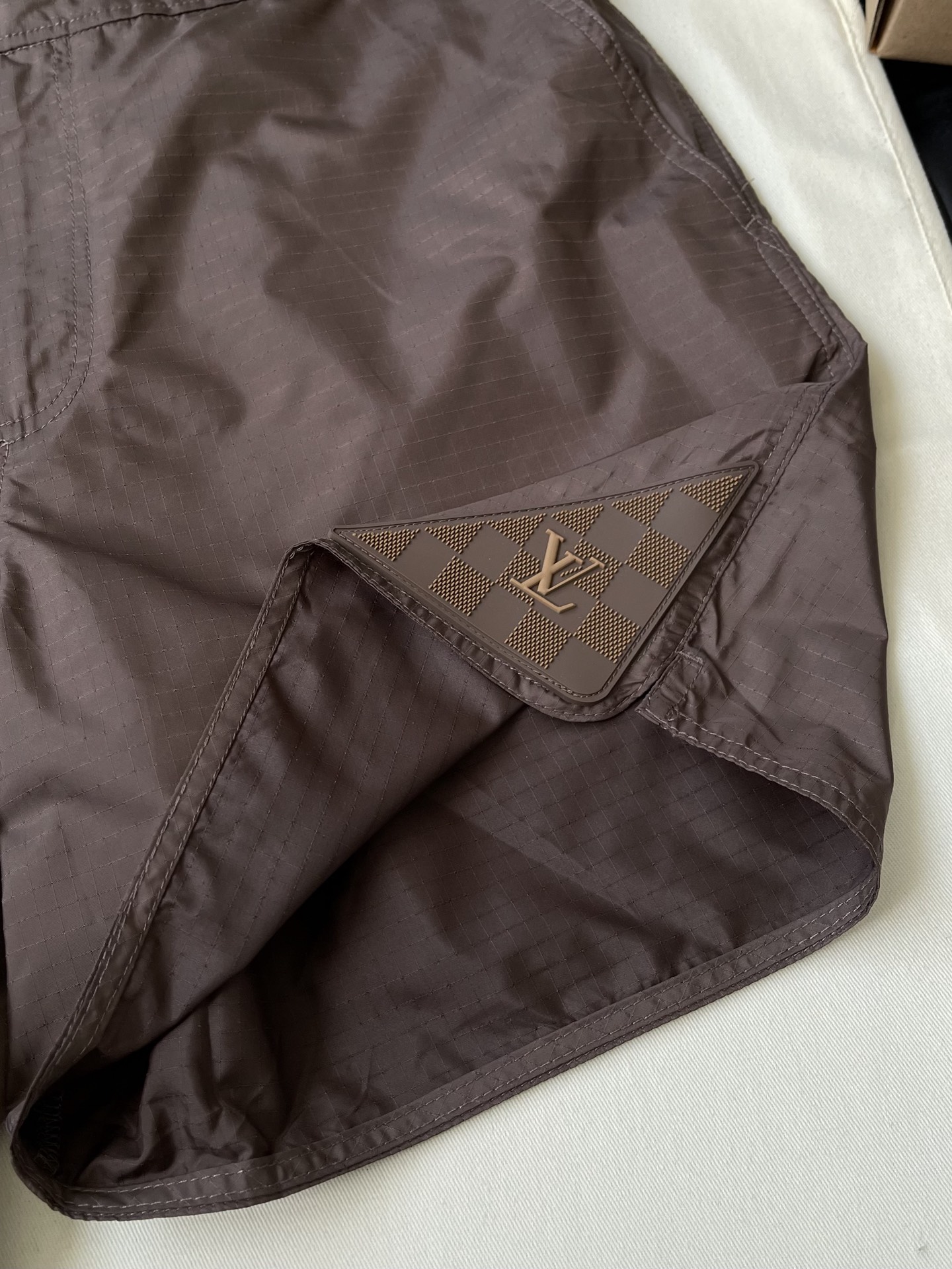 Hem-Monogram Tailored Shorts — product photograph