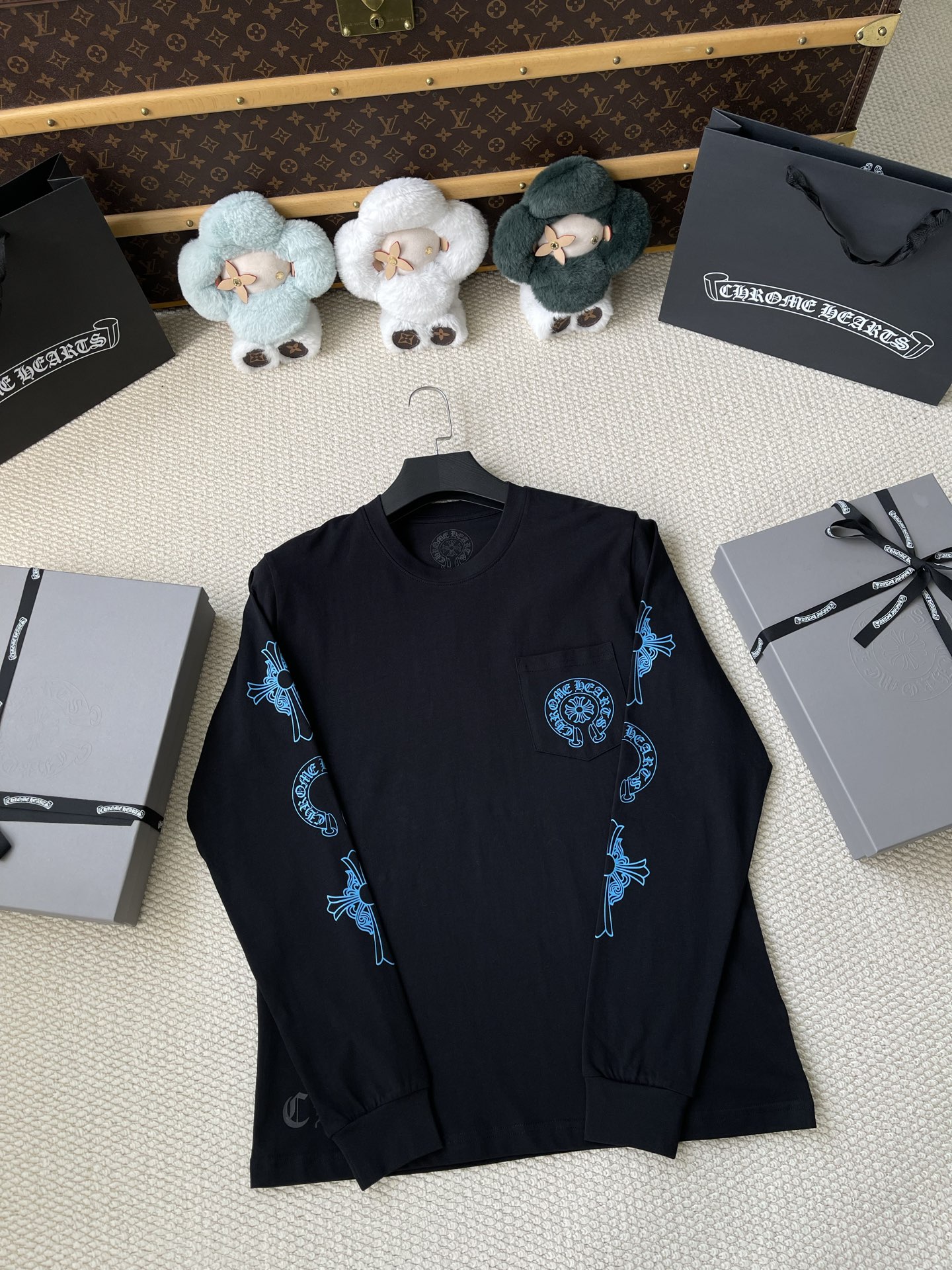 Triple-Cross Back Long-Sleeve T-Shirt — product photograph