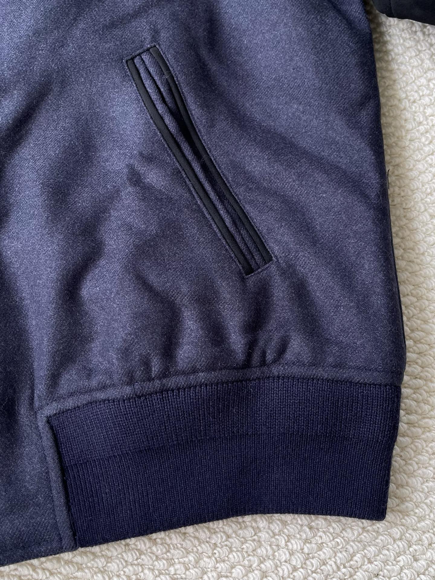 Script-Back Varsity Bomber Jacket — product photograph