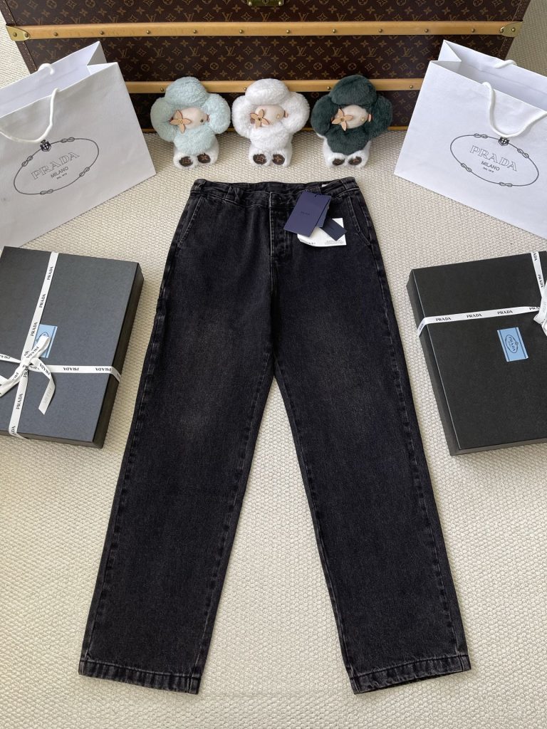 Washed Denim Trousers — product photograph