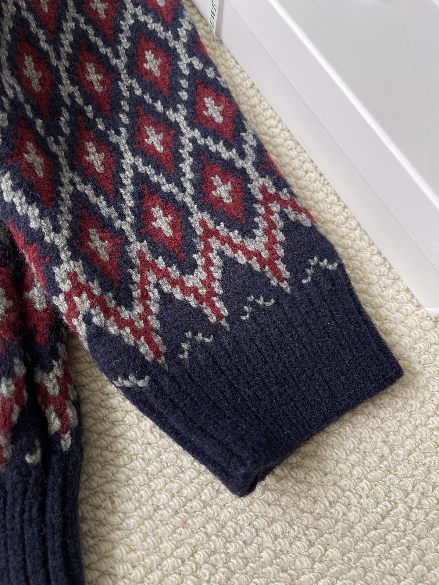 Fair-Isle Zip Cardigan — product photograph