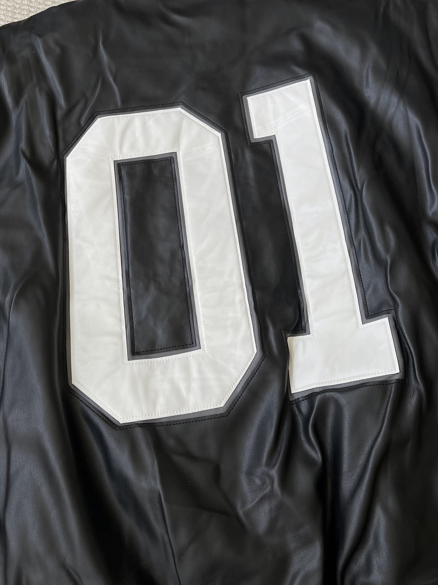 Number-01 Varsity Bomber — product photograph