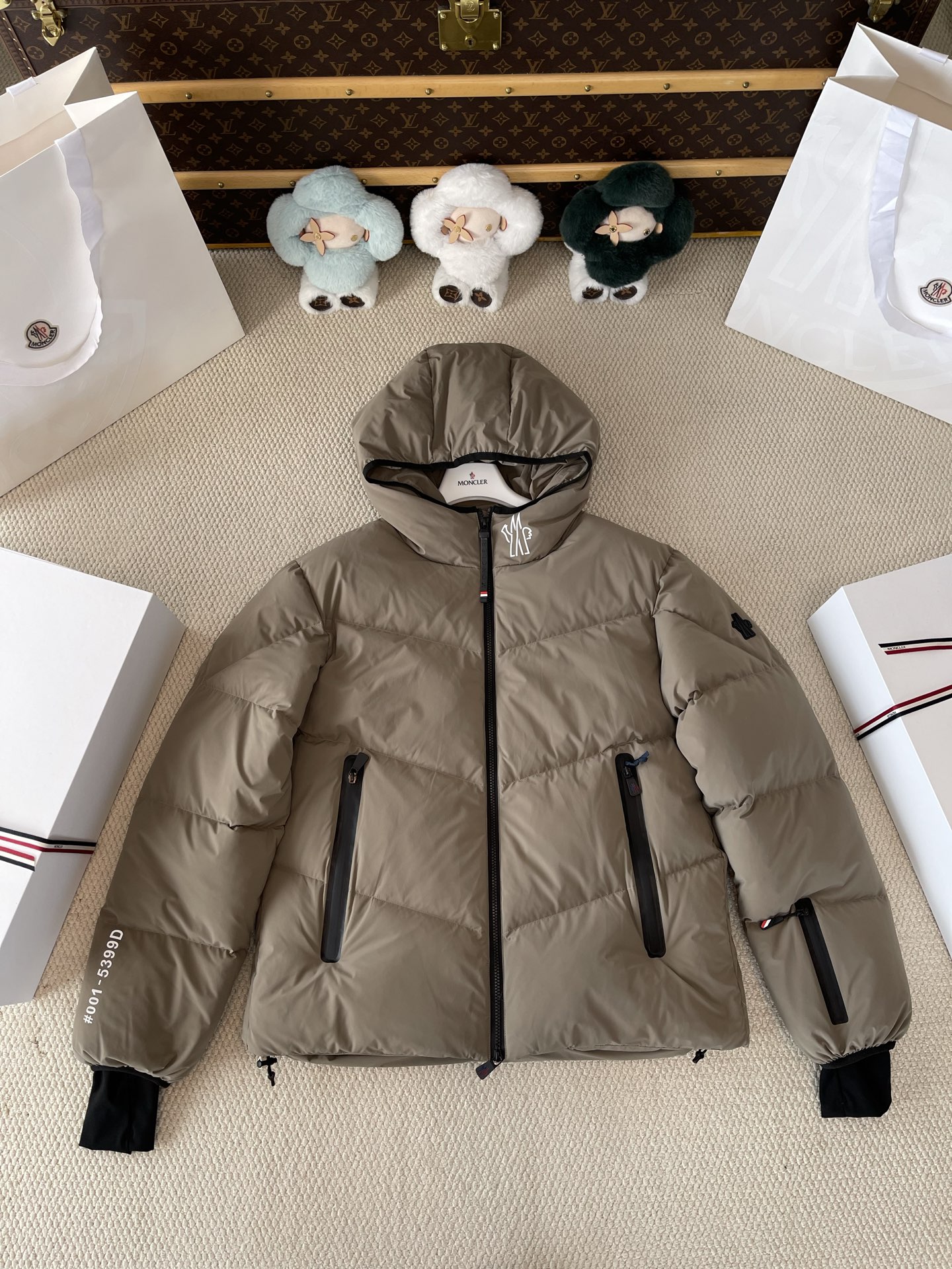 Angular-Quilt Hooded Puffer — product photograph