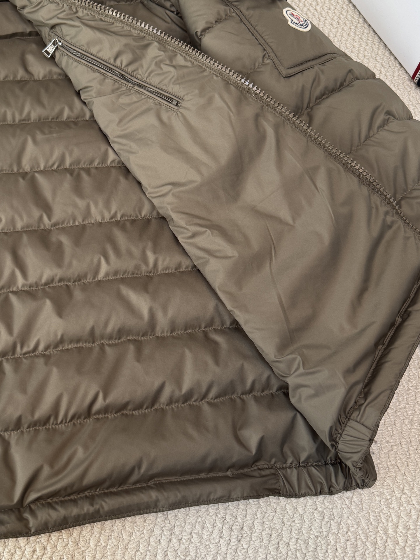 Fine-Quilt Hooded Puffer — product photograph