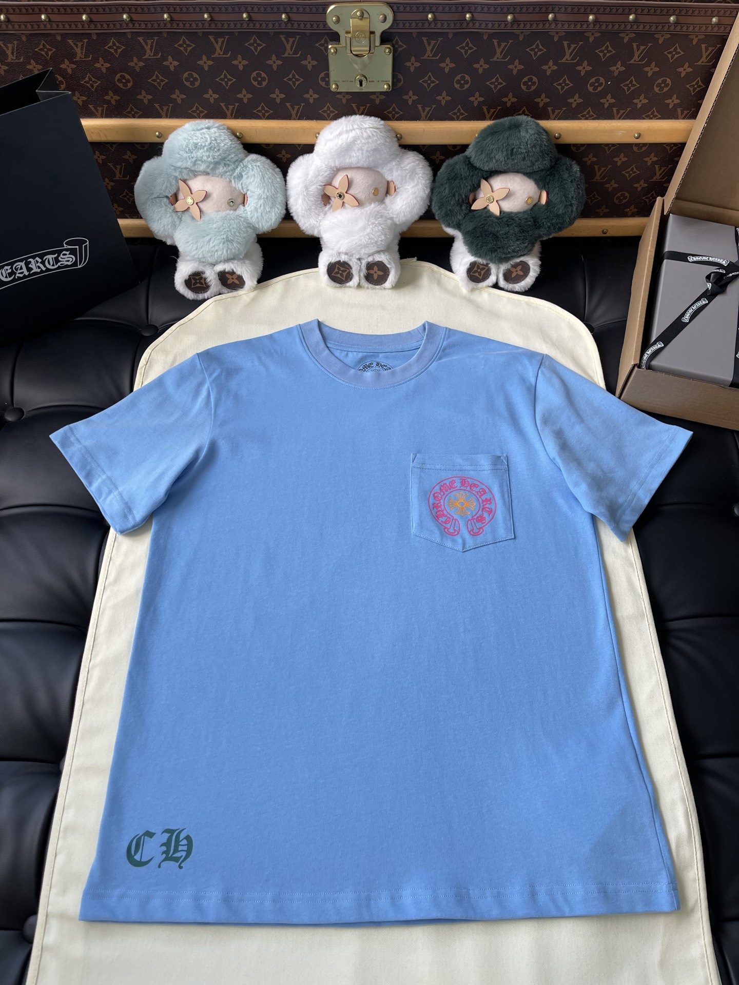 Pink Crest Pocket T-Shirt — product photograph