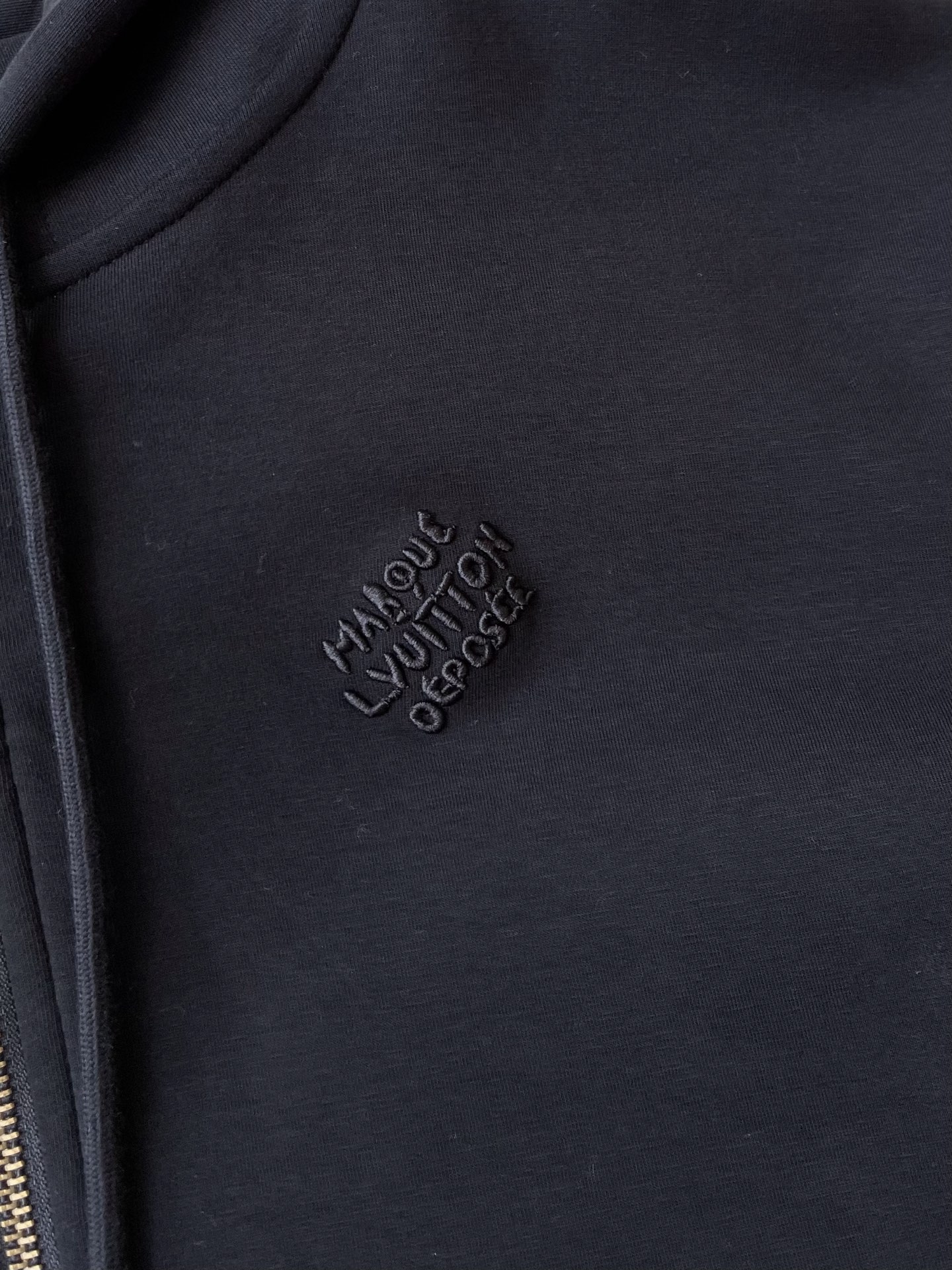 Small-Lettering Zip Hoodie — product photograph