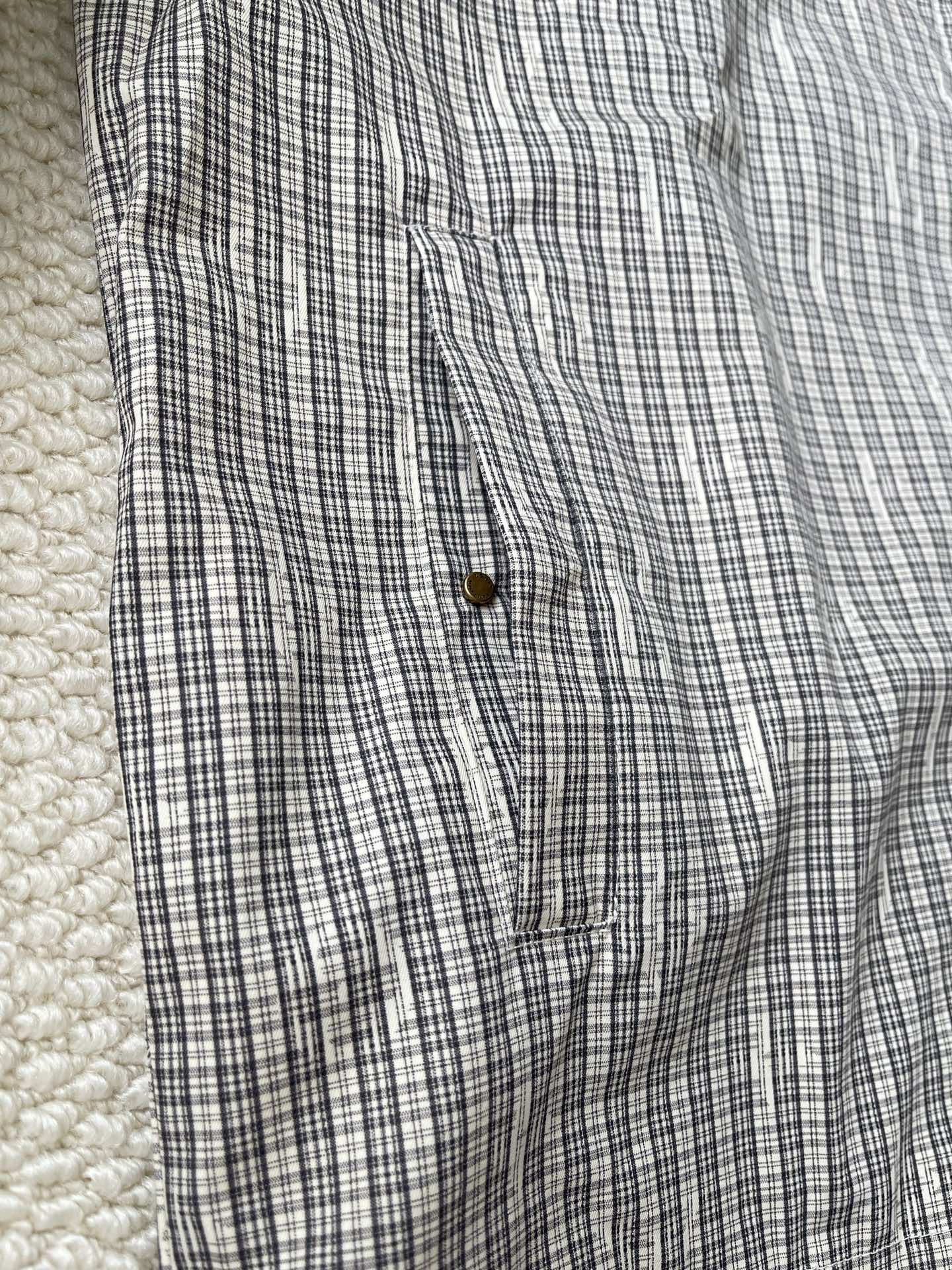 Checked Half-Zip Hooded Jacket — product photograph
