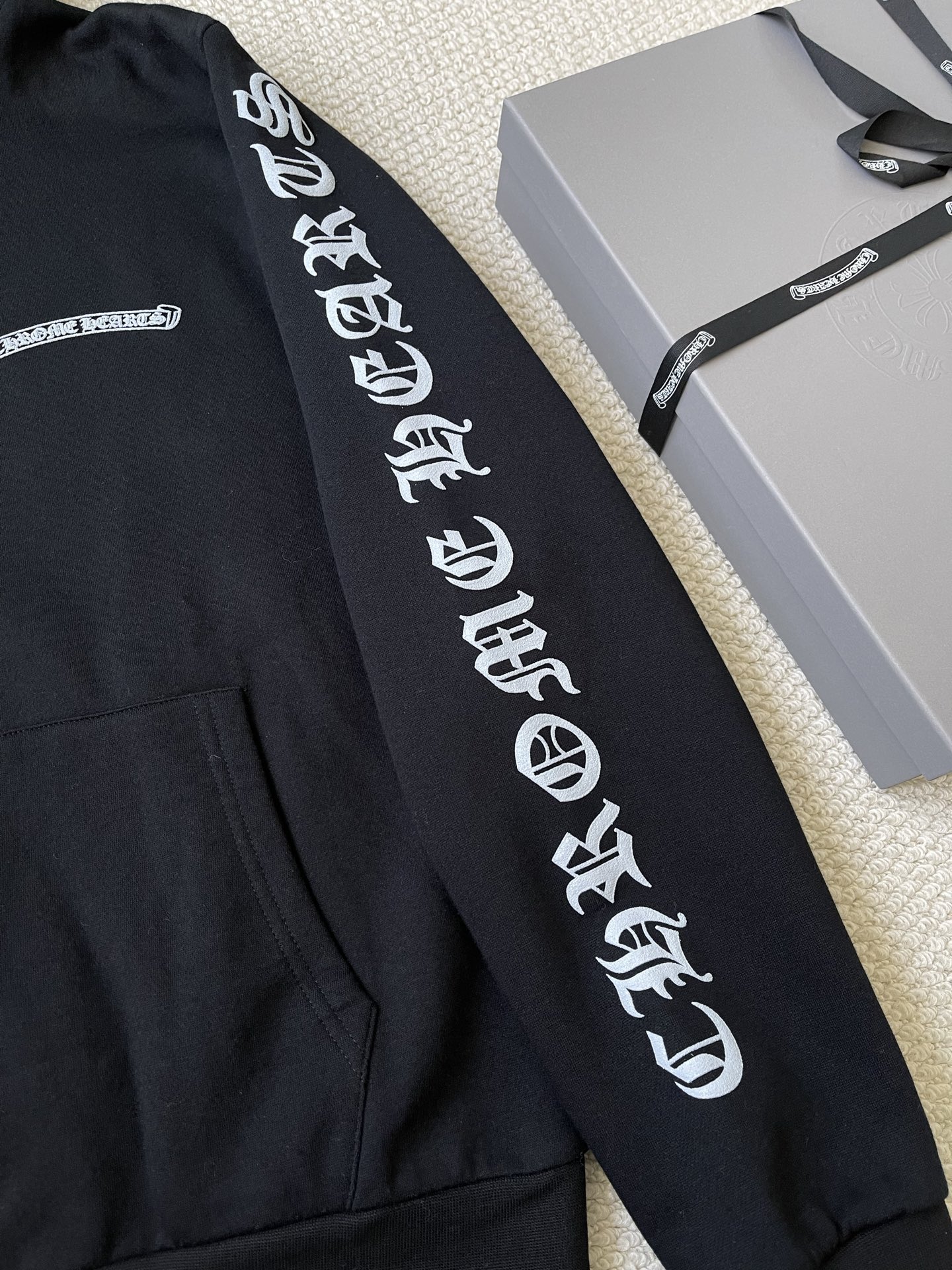 Gothic-Sleeve Zip Hoodie — product photograph